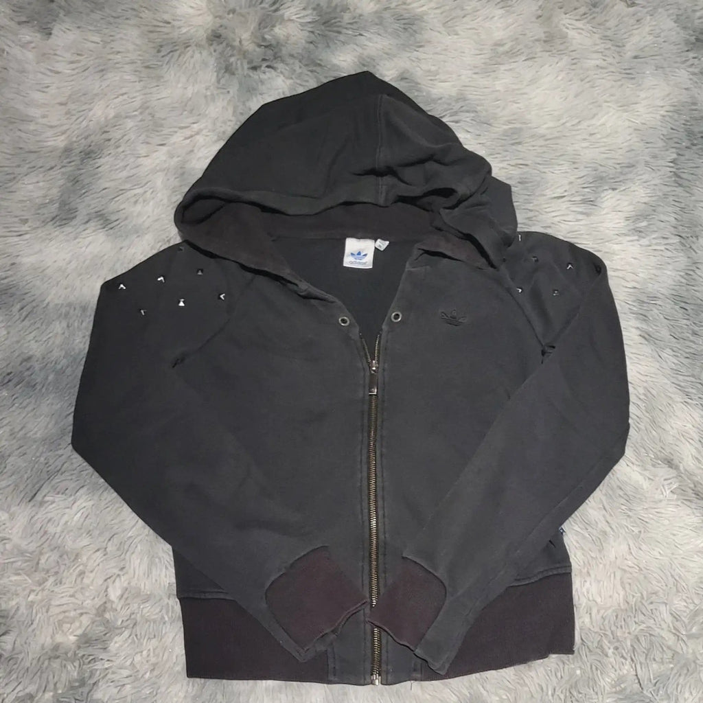 Sweatshirt à Capuche Adidas "Black Studded" — Édition Rare - Taille S