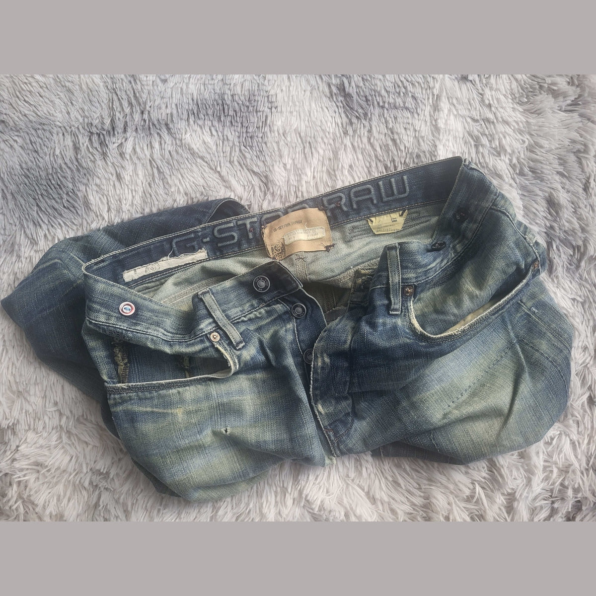 Jean bleu délavé G-Star RAW, taille W33 L34, Fripes Sélect