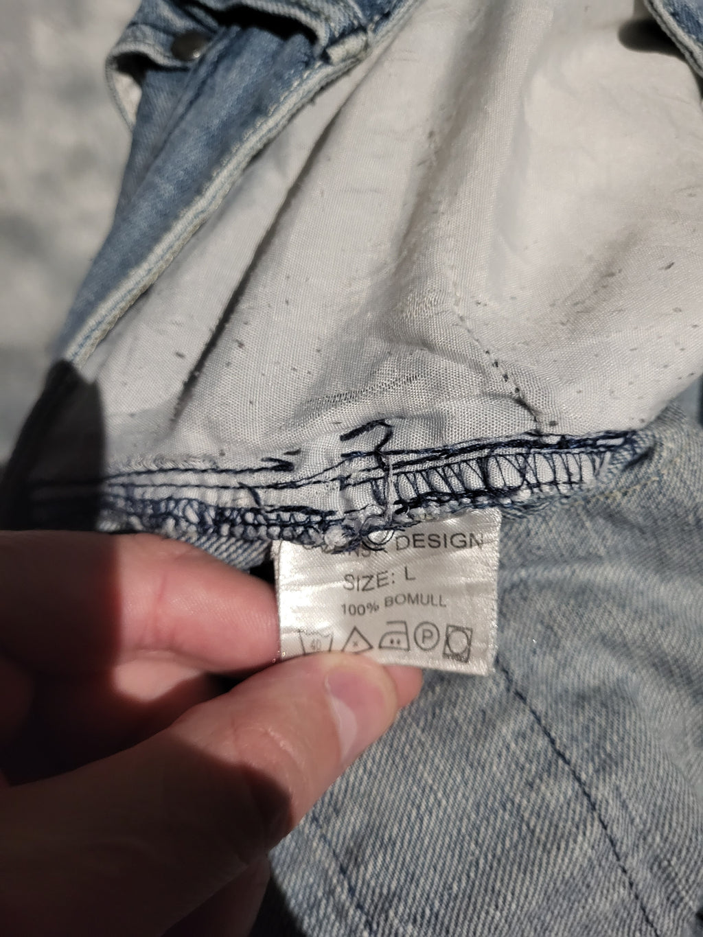 Short Jeans Bermuda SKILL – Bleu Délavé – Taille L – Style Y2K Streetwear