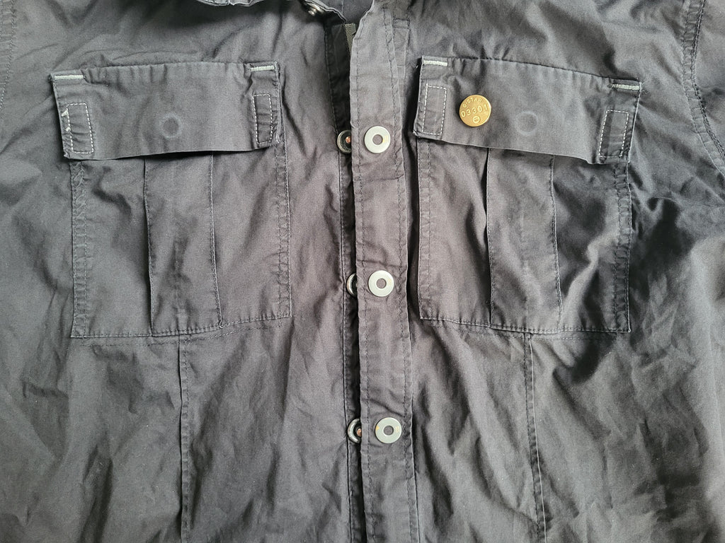 Chemise G-Star RAW 3301 Zippée - Utility Denim Noir - Taille L - Overshirt Veste Technique