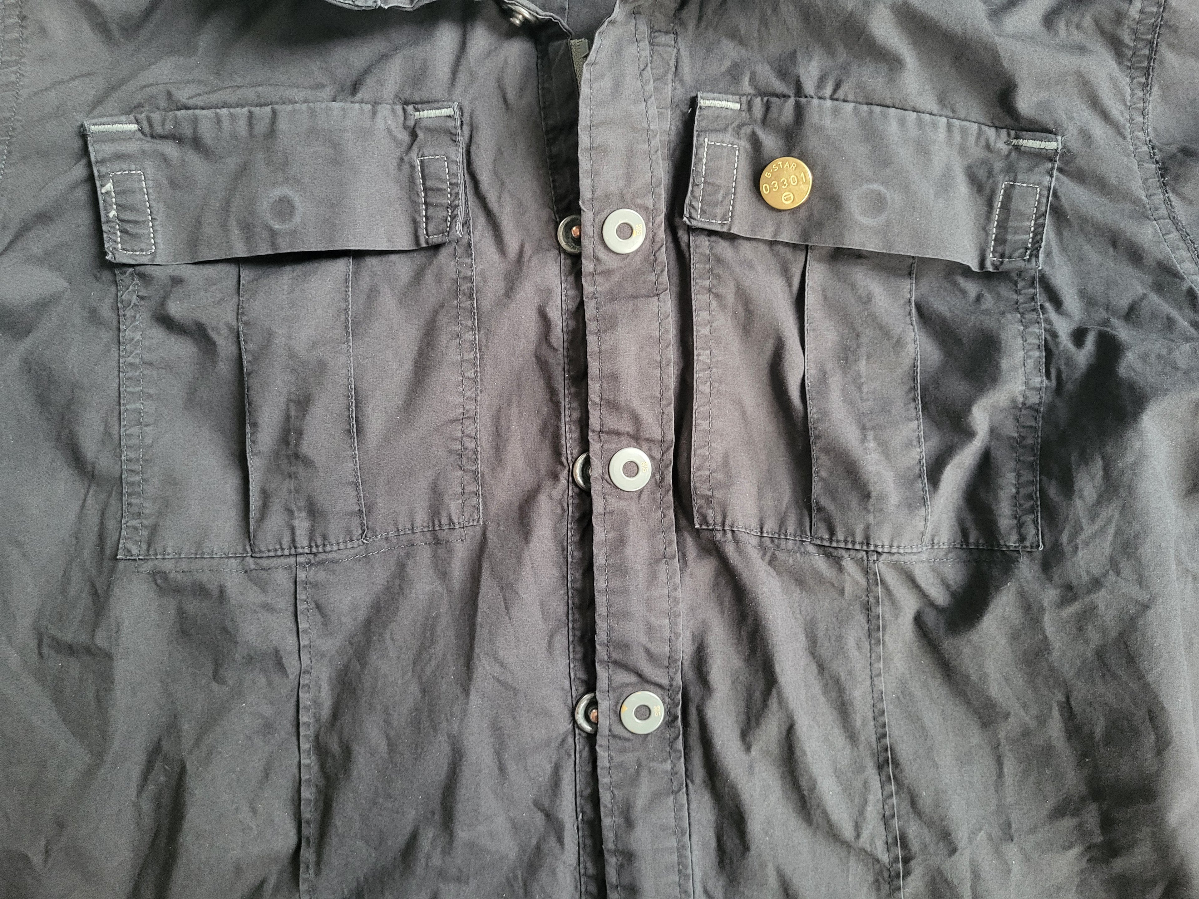 Chemise G-Star RAW 3301 Zippée - Utility Denim Noir - Taille L - Overshirt Veste Technique