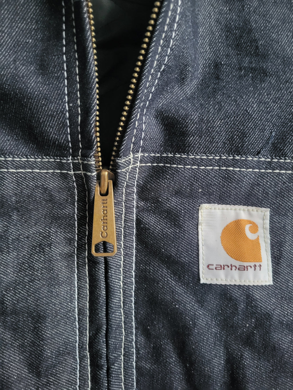 Veste Carhartt Active Denim Bleu Foncé - Made in USA - Vintage - Taille M -  État impéccable !