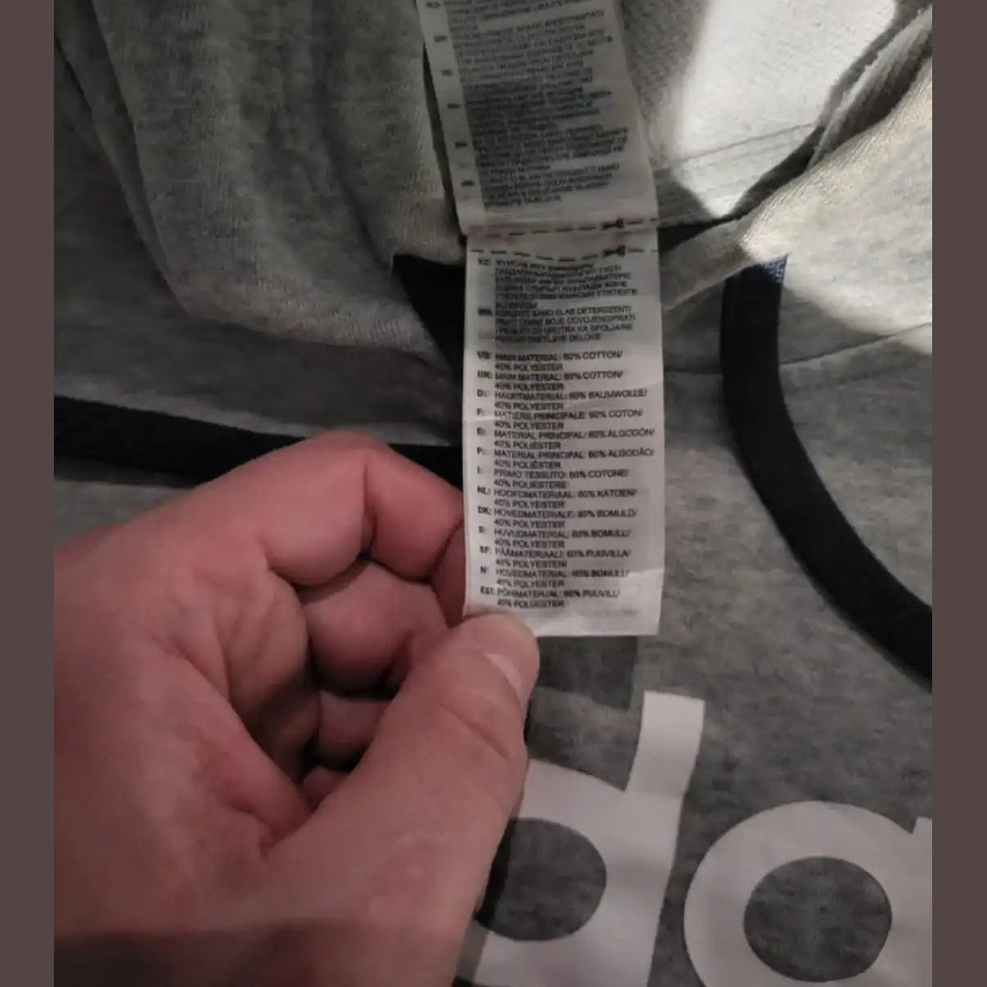 Sweat-shirt adidas gris, taille L, logo visible, Fripes Sélect