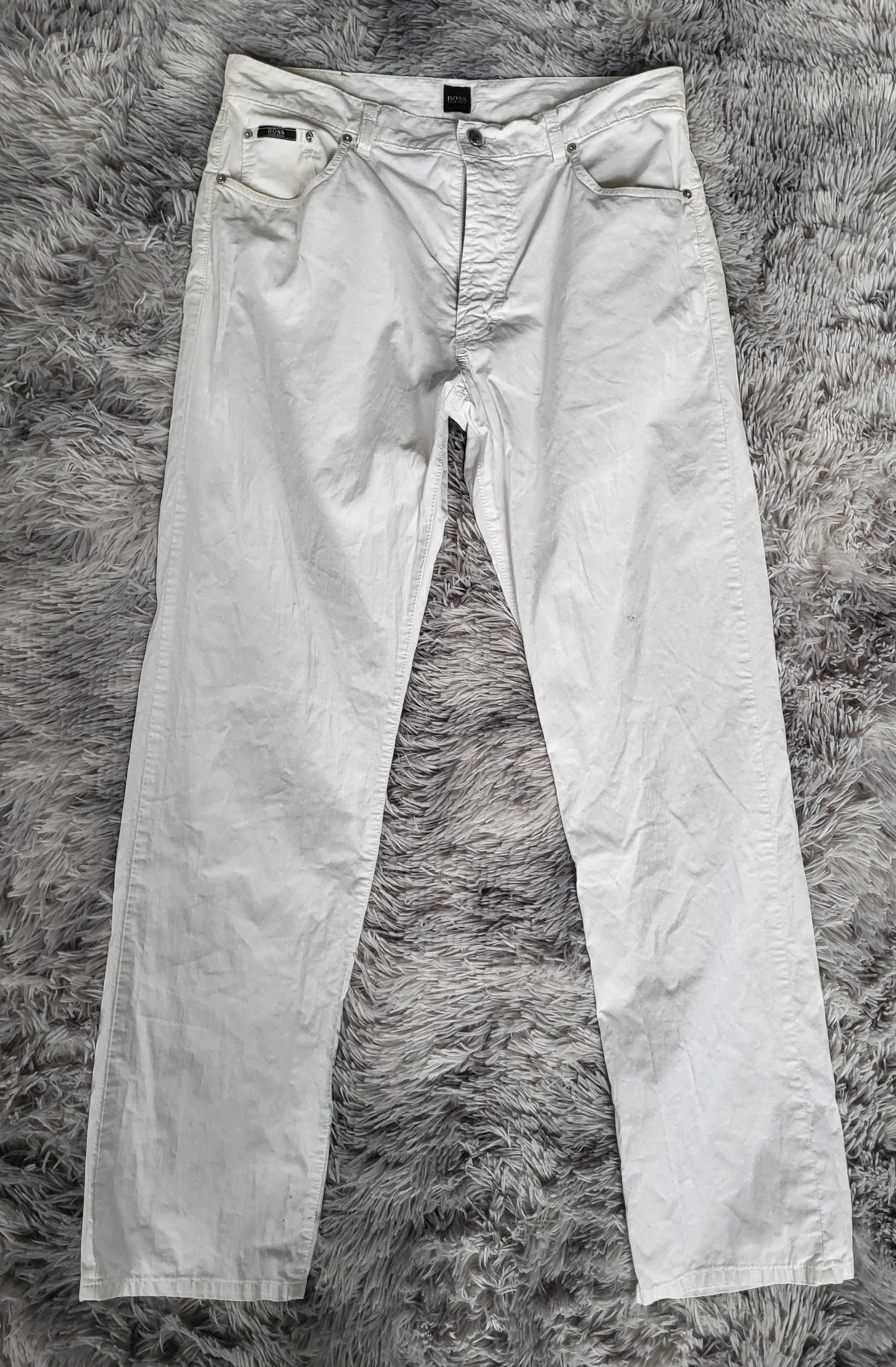 Jean Blanc Vintage Hugo Boss Montana – Taille 46 (W36 L34) – Coupe Droite Straight Fit