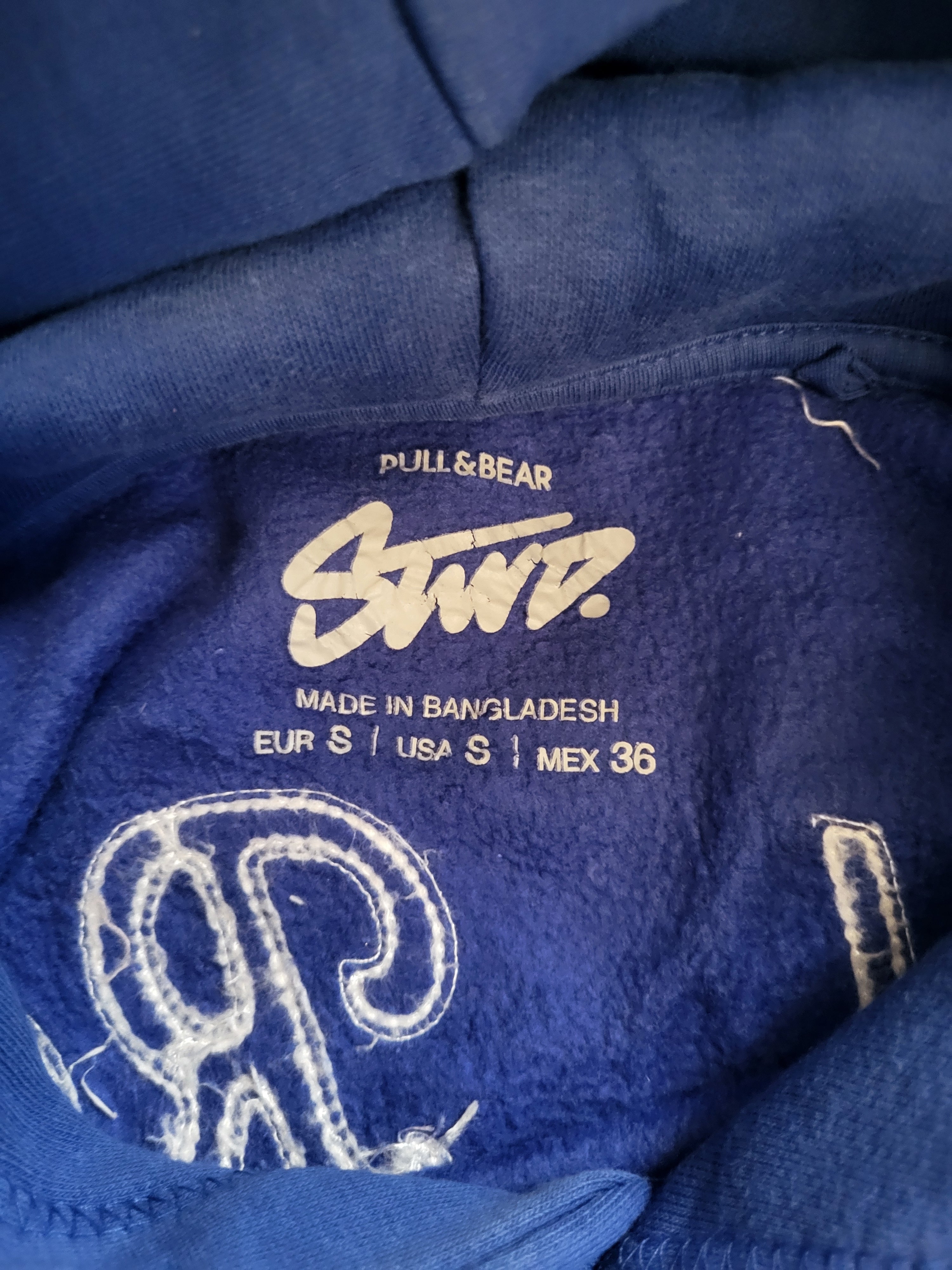 Sweat à capuche Pull & Bear "Royal Rooster" STWD - Bleu Roi - Taille S