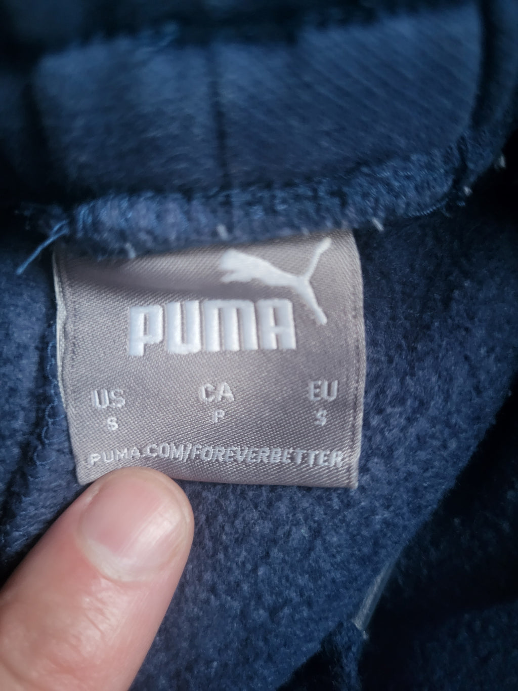 Pantalon de jogging Puma bleu marine – Taille S – Logo floqué