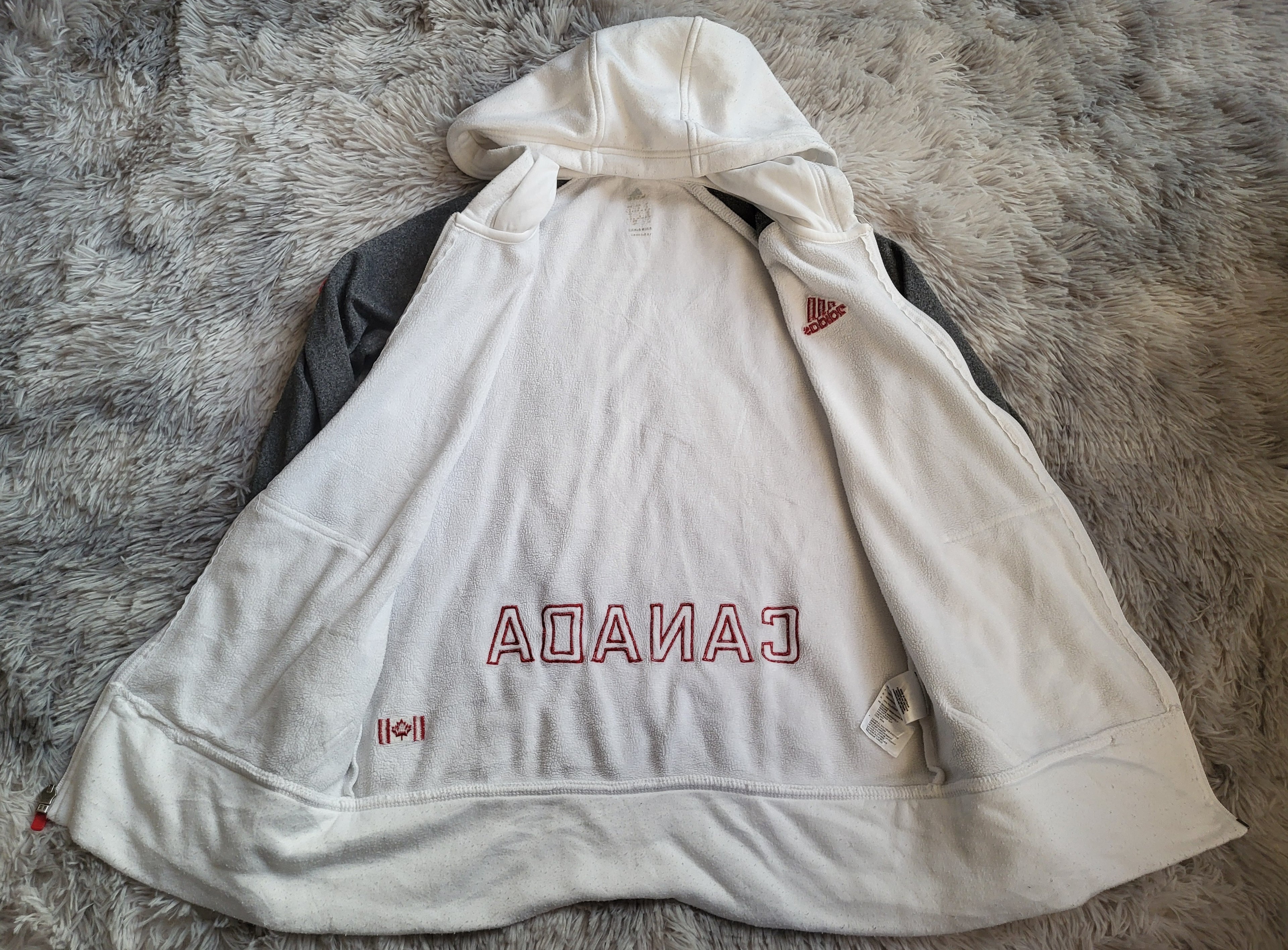 Veste Adidas Team Canada Climawarm - Blanc & Anthracite - Taille S
