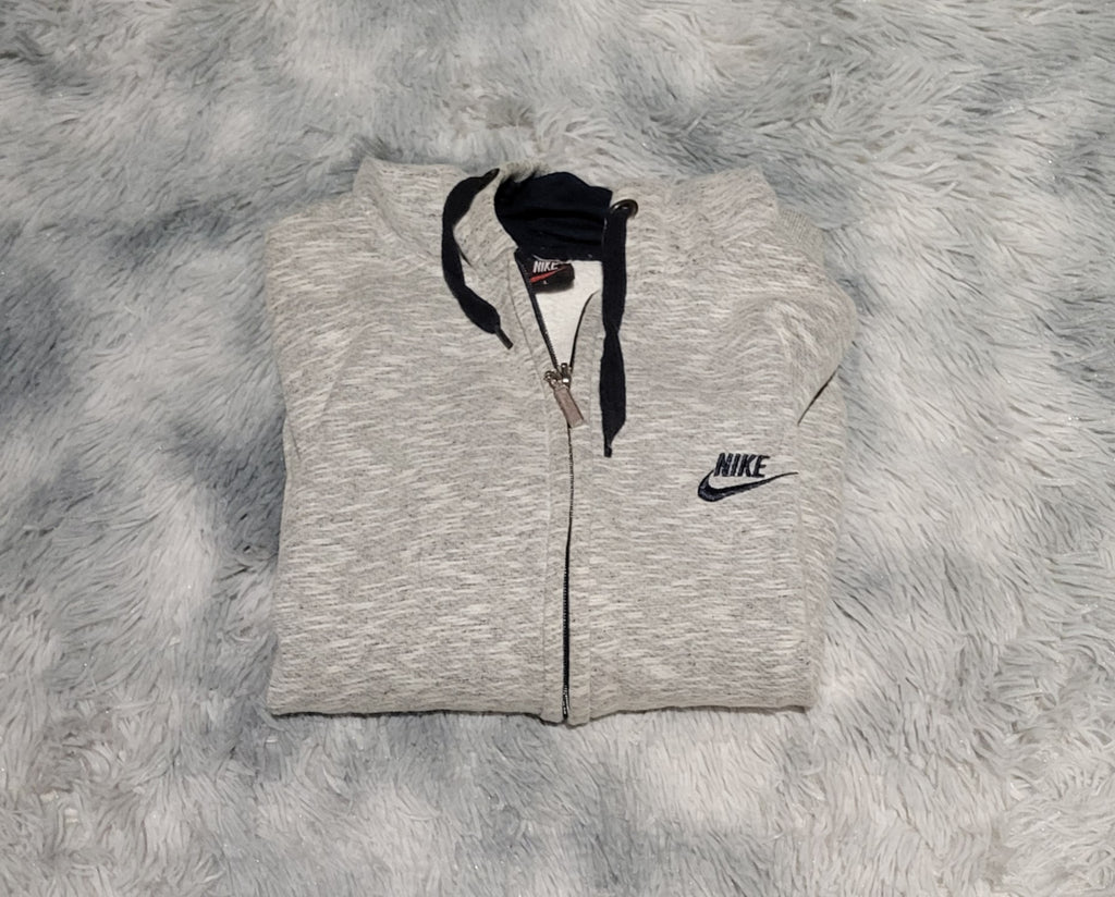 Sweat à capuche Nike Full-Zip - Gris Chiné & Noir - Taille L