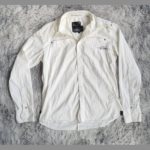 Chemise G-Star RAW Landoh Slim Blanche - Taille XL - Style Utilitaire Tacoma - Coton Premium