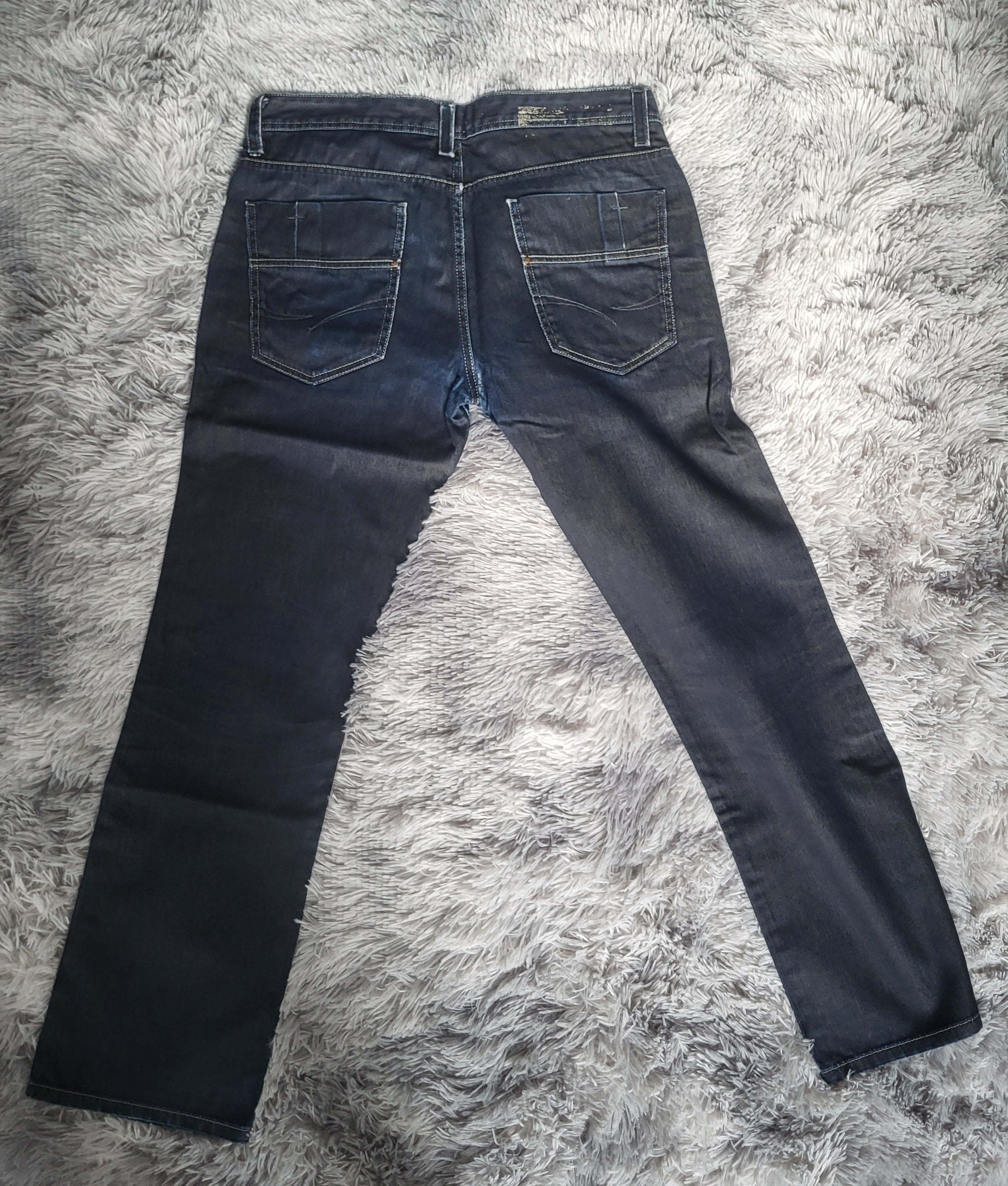 Jean Jack & Jones Core One Coated Bleu Marine – Coupe Droite – W36 L34 – XL – Renforcé