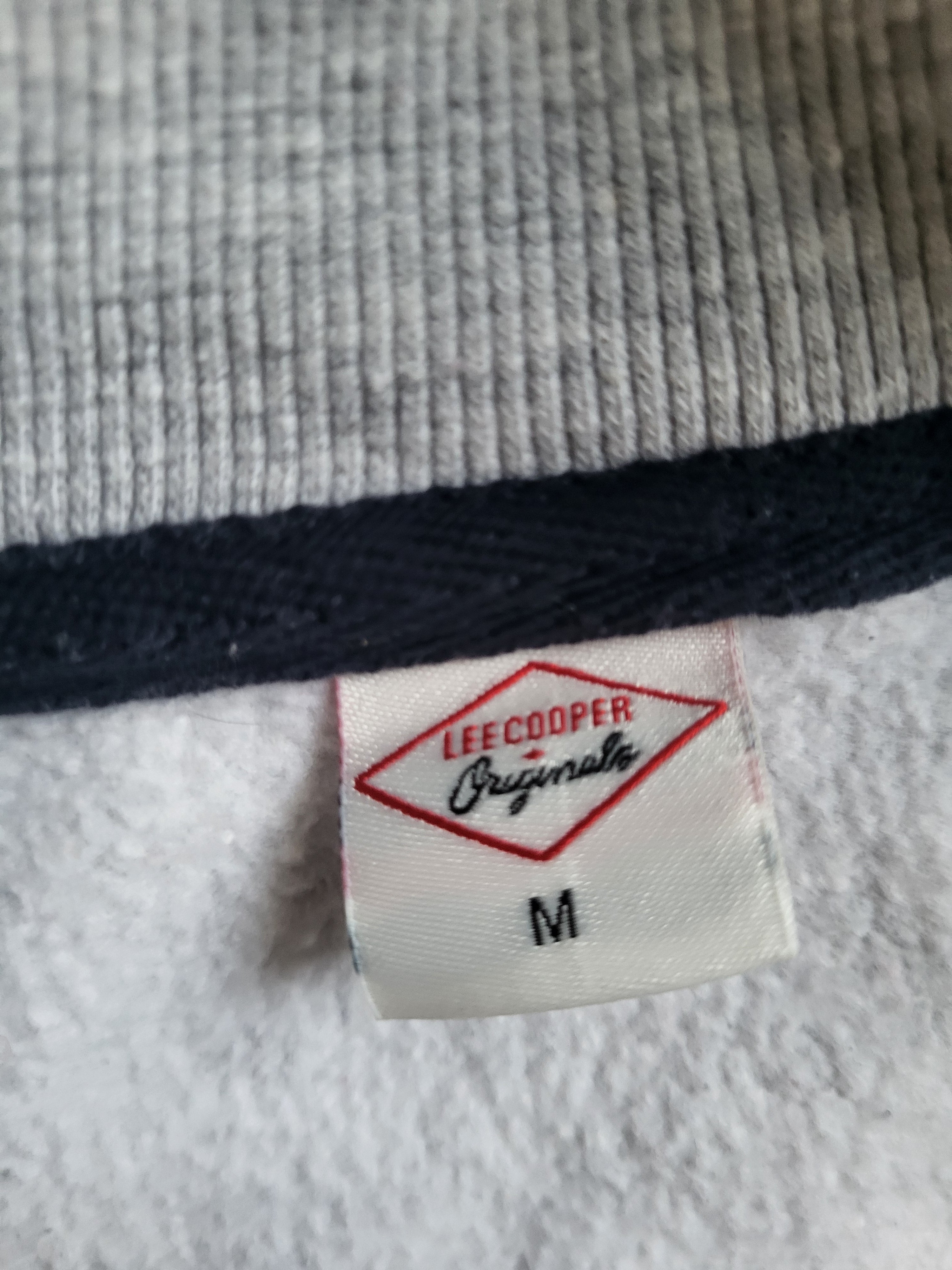 Sweat col zippé Lee Cooper Originals – Gris chiné – Taille M