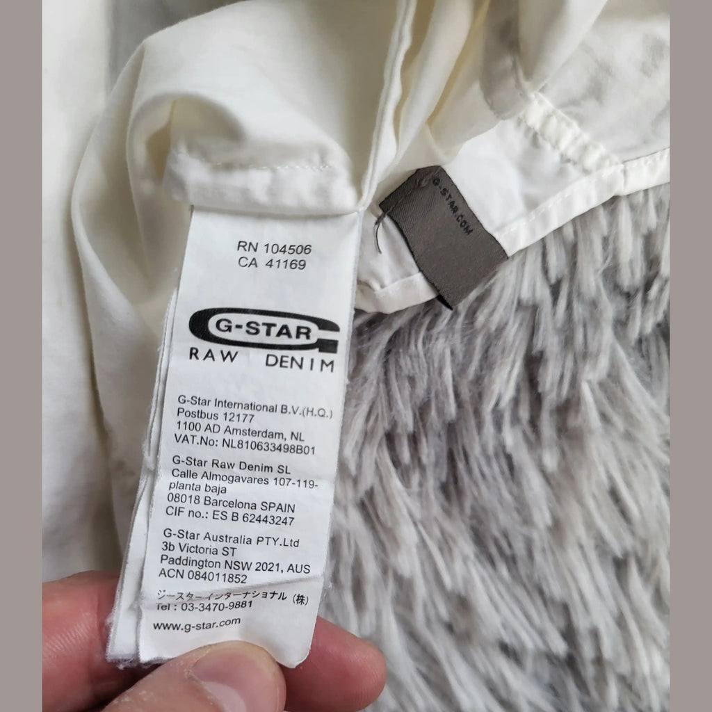Chemise blanche G-Star Raw Denim, taille non indiquée, Fripes Sélect