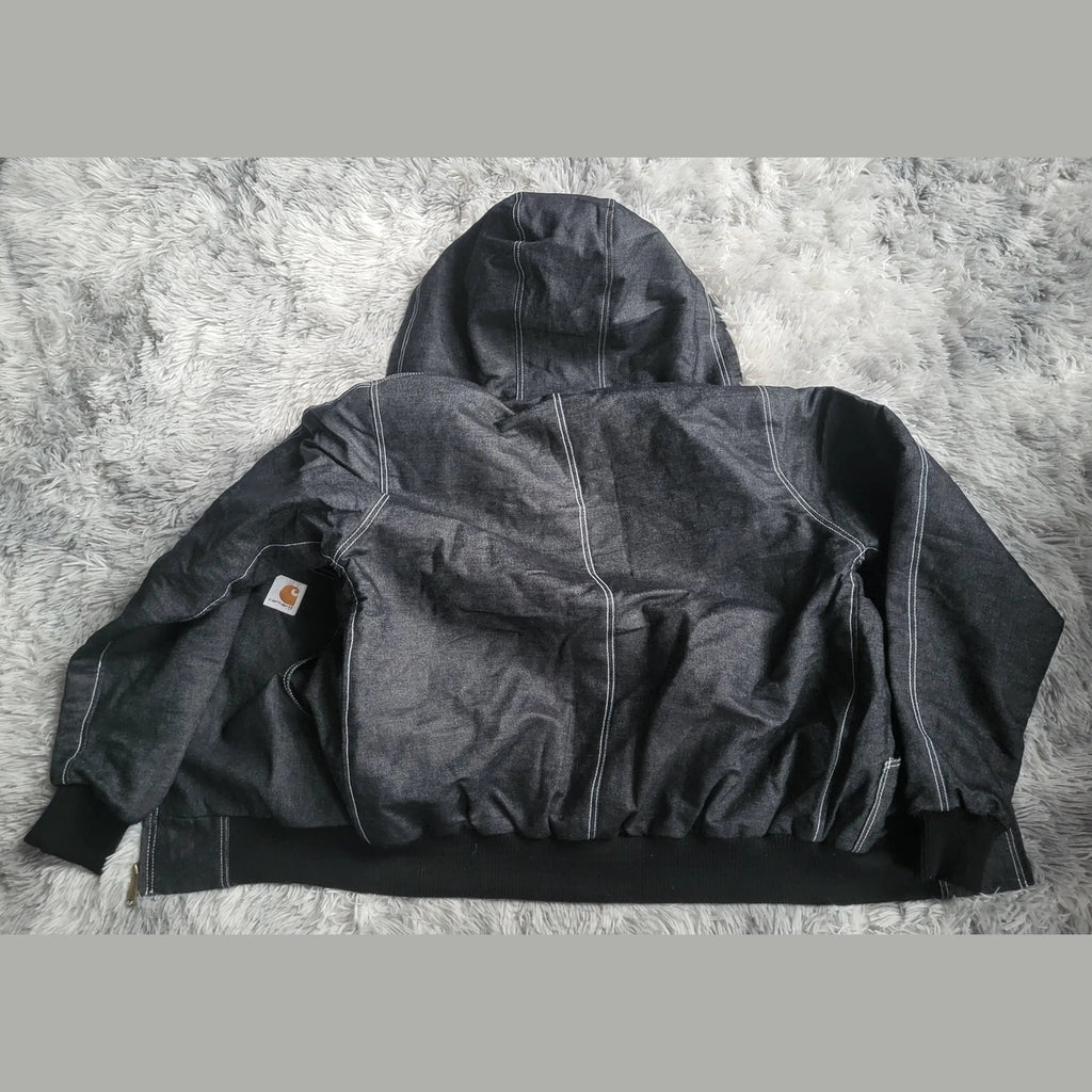 Blouson Carhartt à capuche, denim noir, taille non indiquée, Fripes Sélect