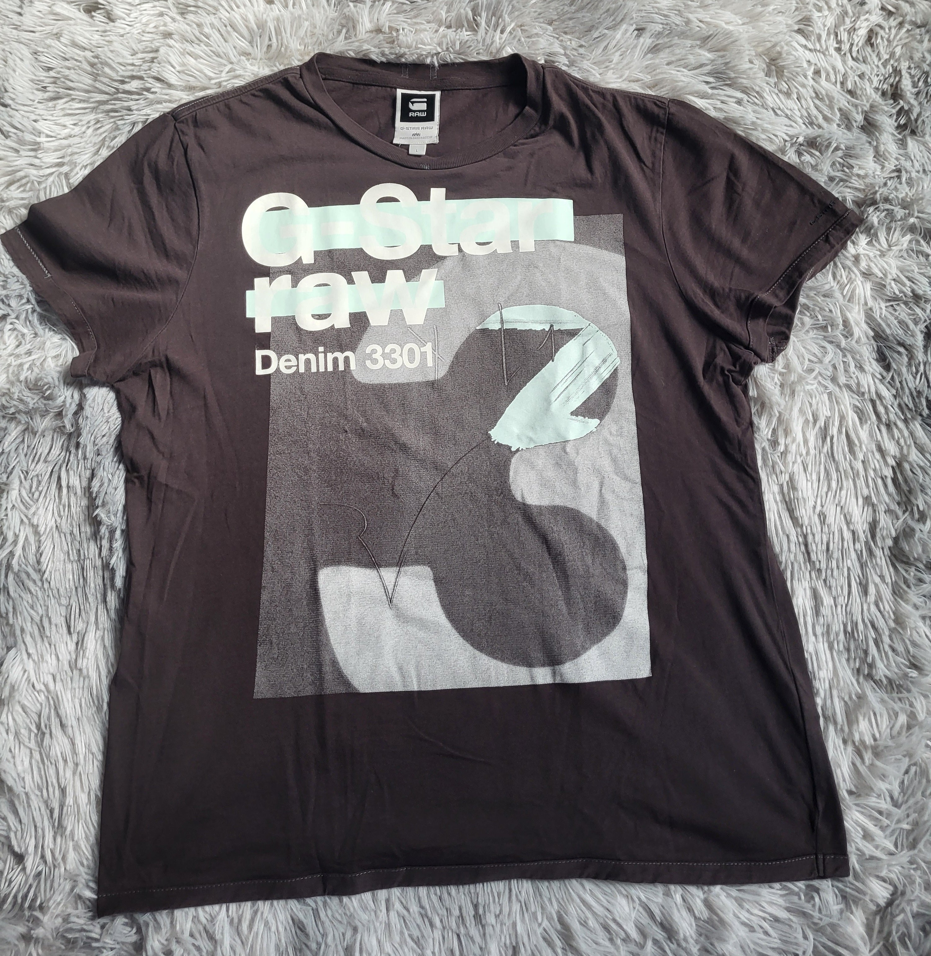 T-shirt G-Star RAW Denim 3301 Anthracite – Graphic Series – Taille L