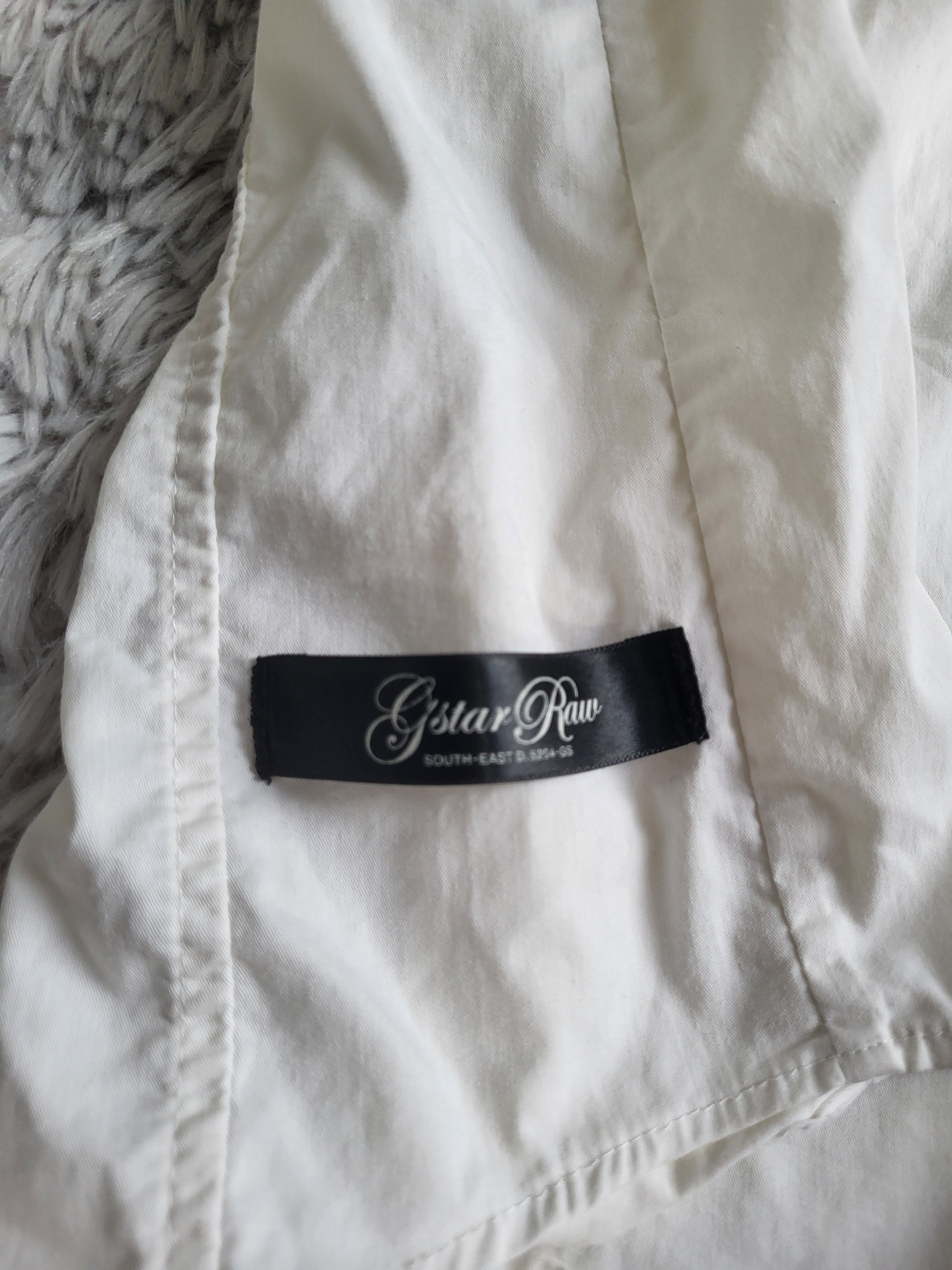 Chemise G-Star RAW Landoh Slim Blanche - Taille XL - Style Utilitaire Tacoma - Coton Premium