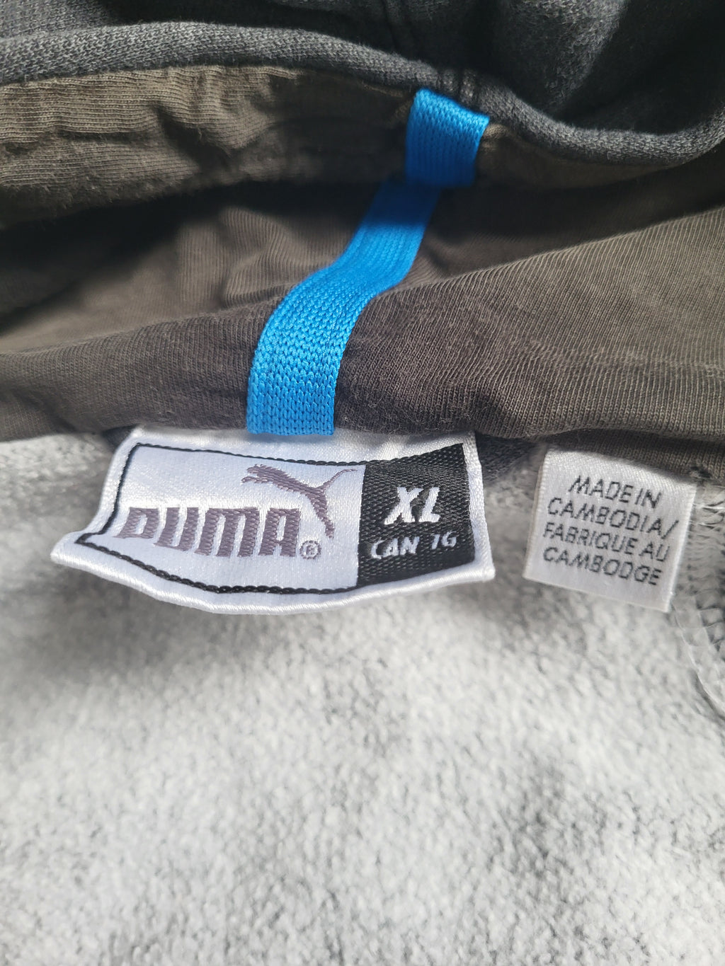 Sweat à capuche zippé Puma – Gris Anthracite – Taille XL