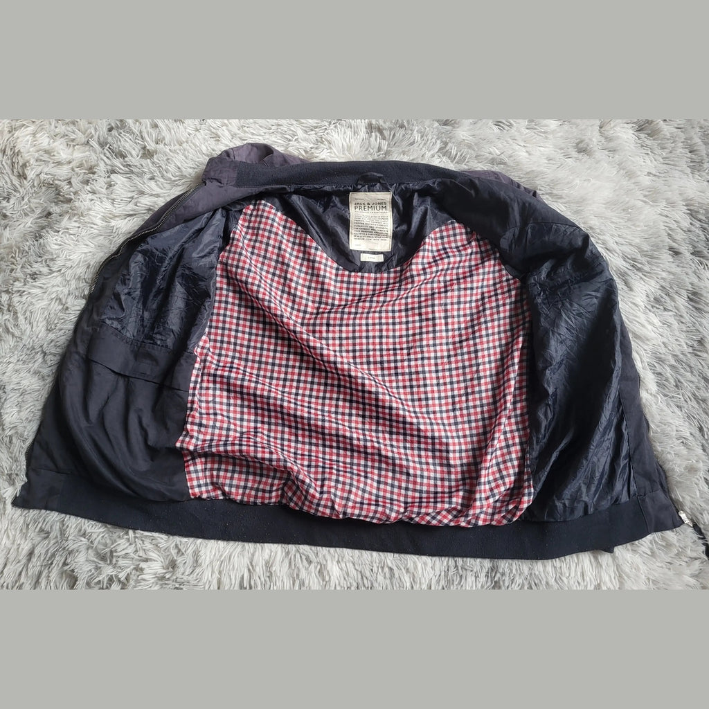 Blouson Harrington Jack & Jones Premium – Bleu Marine – Taille L – Mi-saison