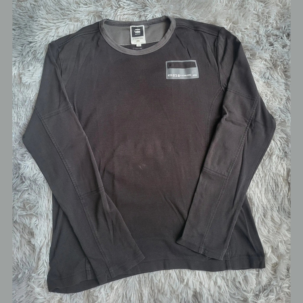 Haut Manches Longues G-Star RAW Double Layer Noir Gris Taille XL - Coton