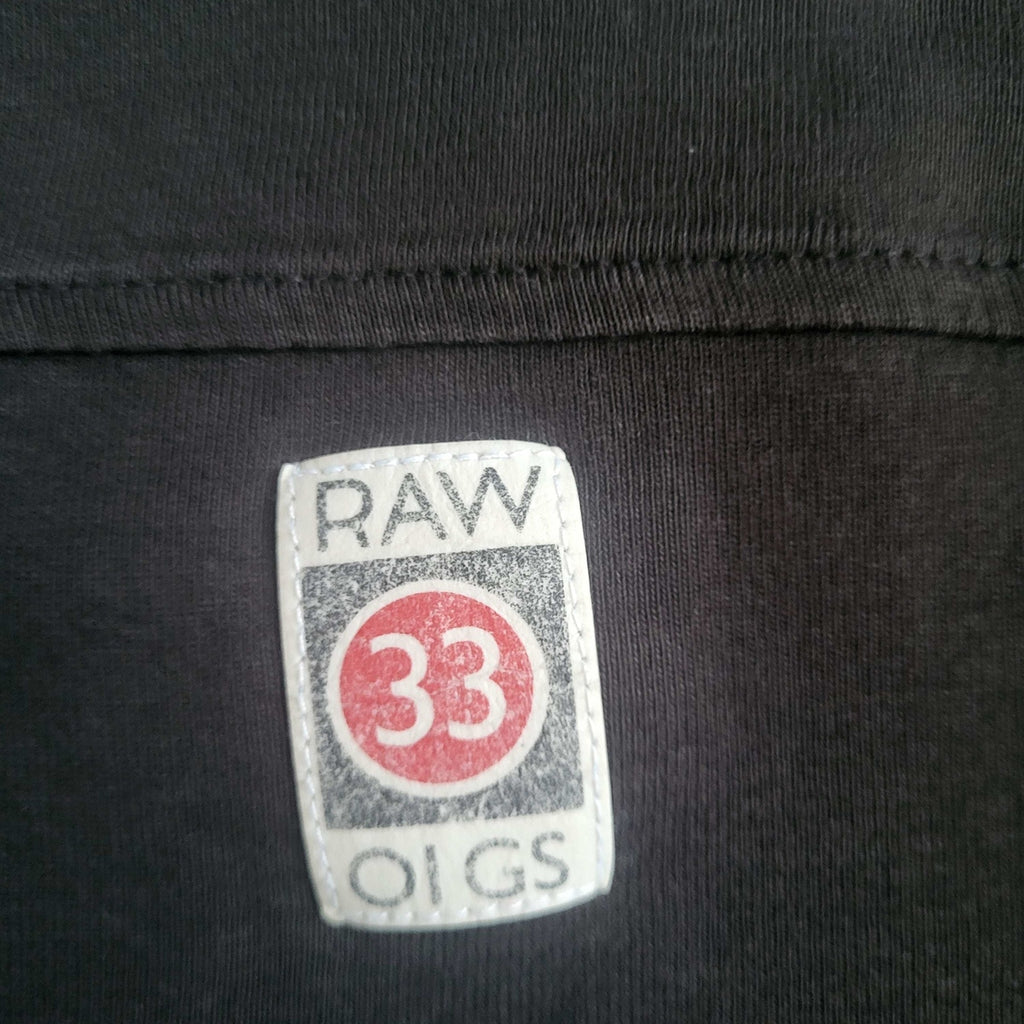 T-shirt noir RAW taille 33, logo cousu visible, Fripes Sélect