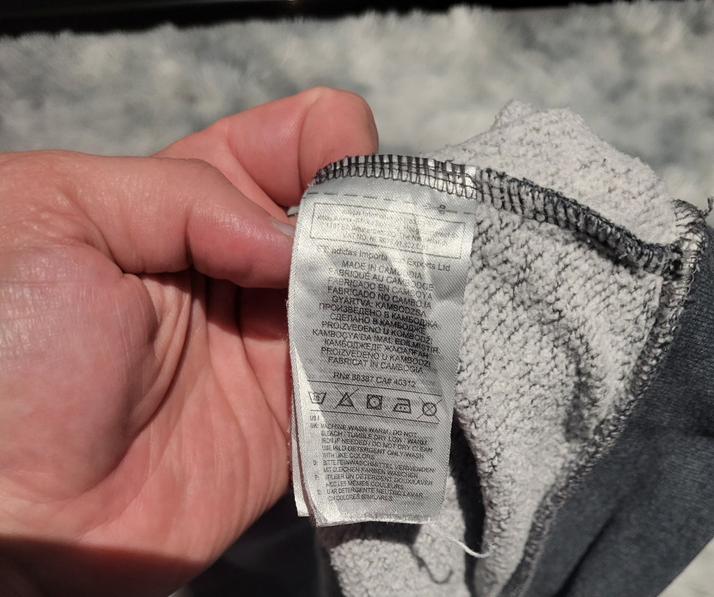 Sweat Adidas Gris Anthracite - Logo Adidas Brodé - Taille XL