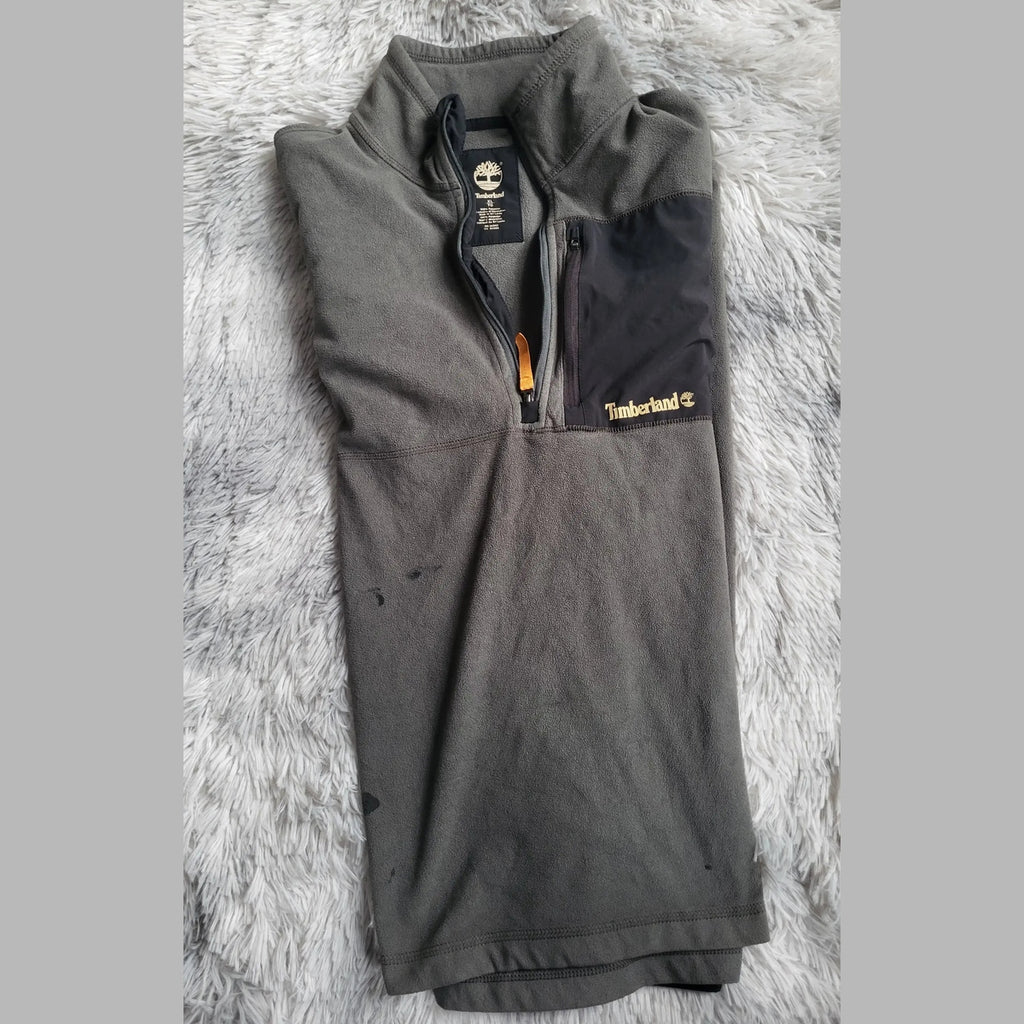 Sweat Polaire Timberland Quarter-Zip Gris Anthracite - Style Gorpcore - Taille XL
