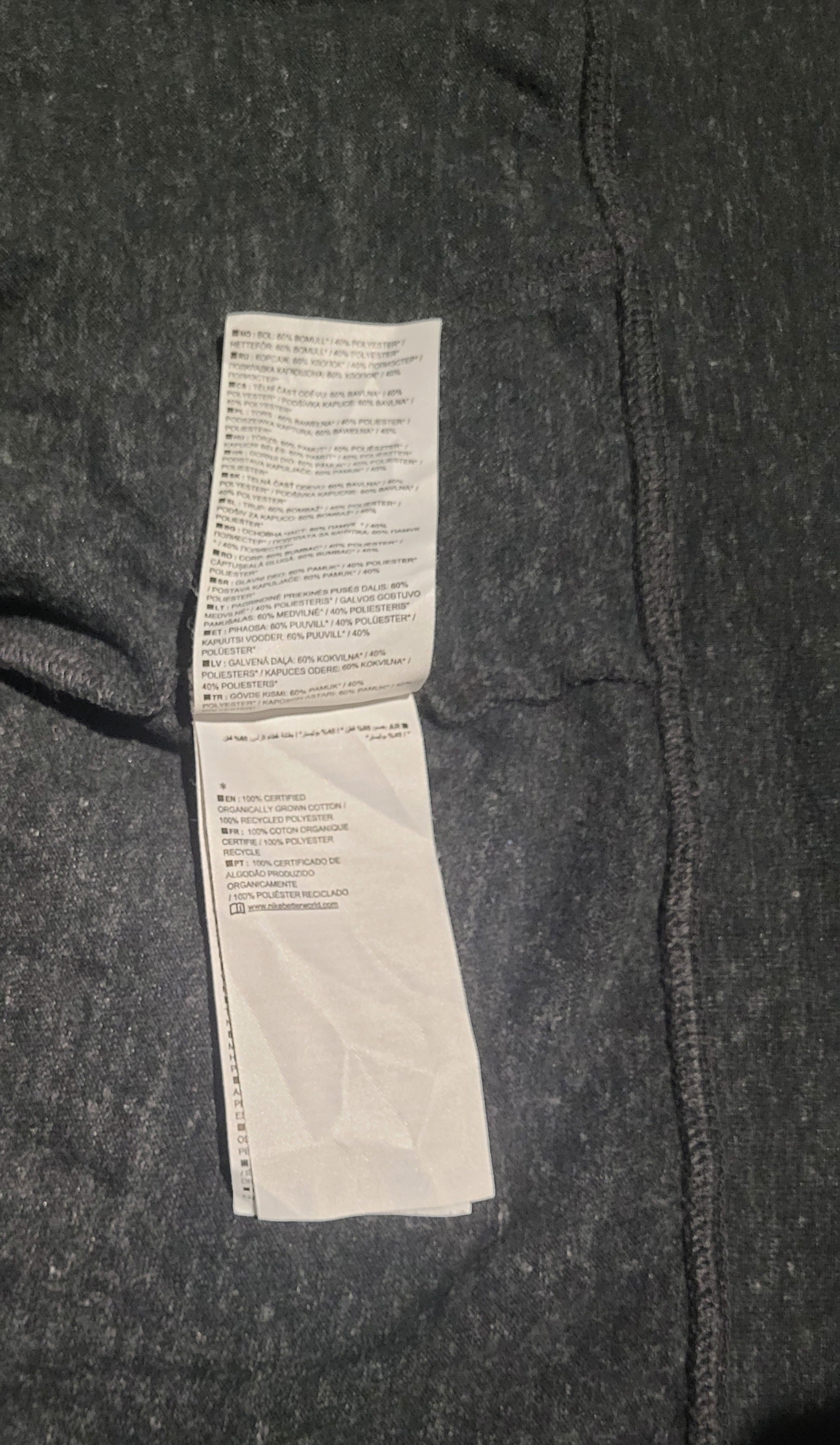 Sweat à capuche Nike Full-Zip Gris Anthracite Taille M