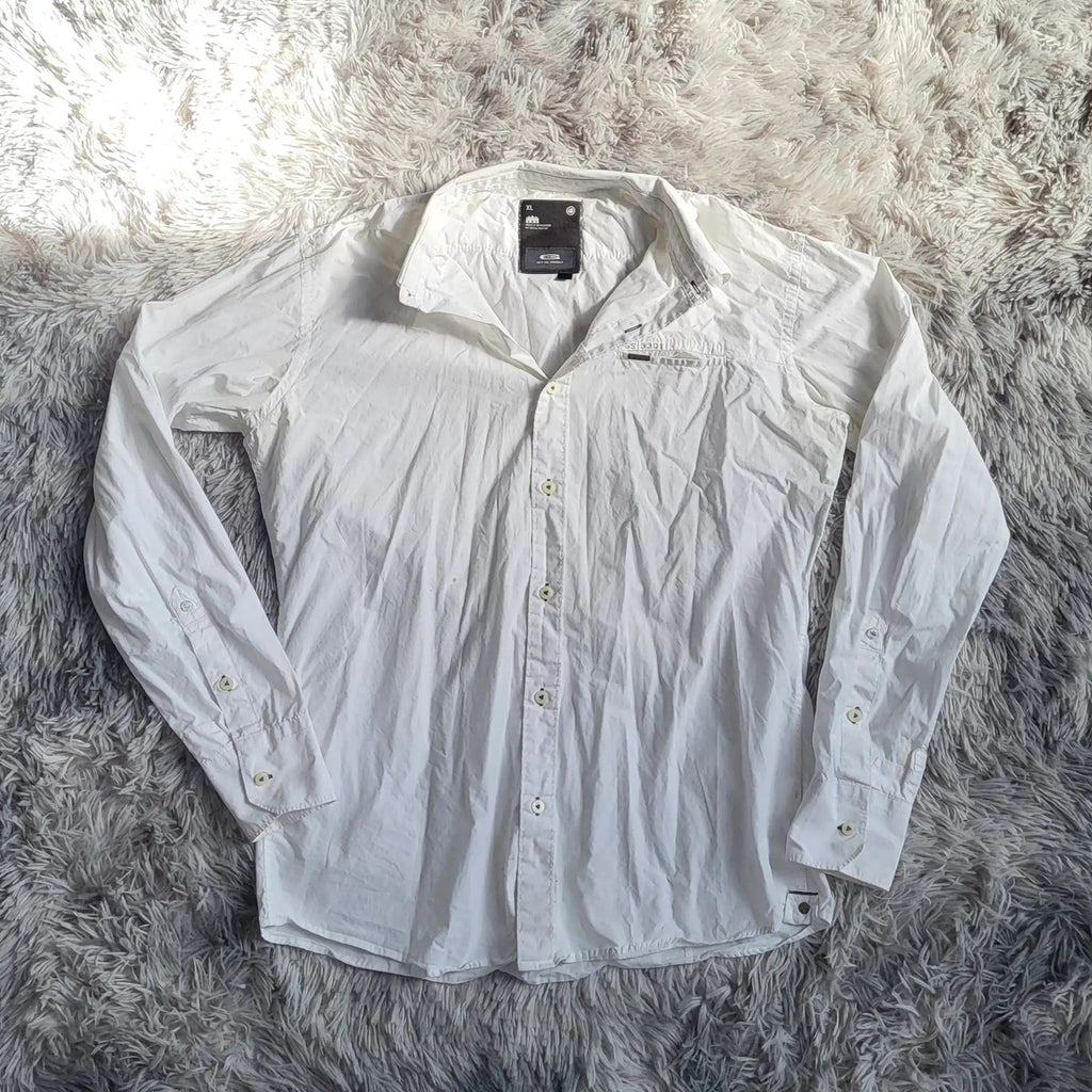 Chemise G-Star RAW GS 3301 Blanche - Taille XL - Style Workwear Workwear - À RÉPARER/CUSTOM