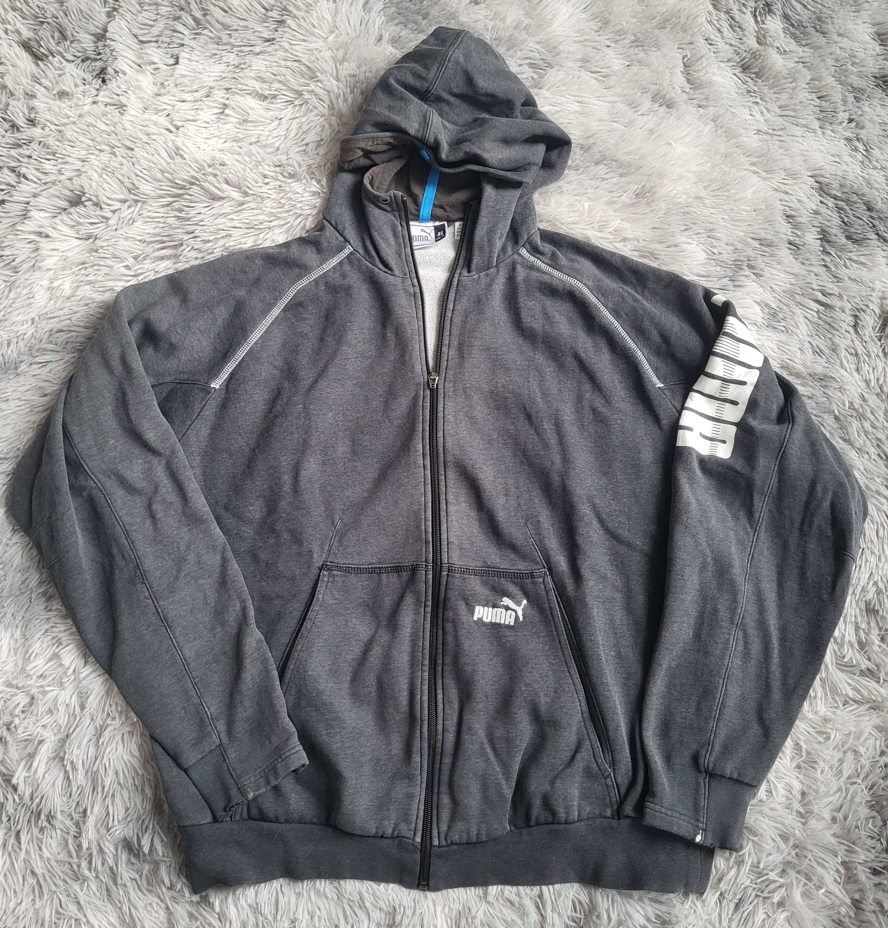 Sweat à capuche zippé Puma – Gris Anthracite – Taille XL