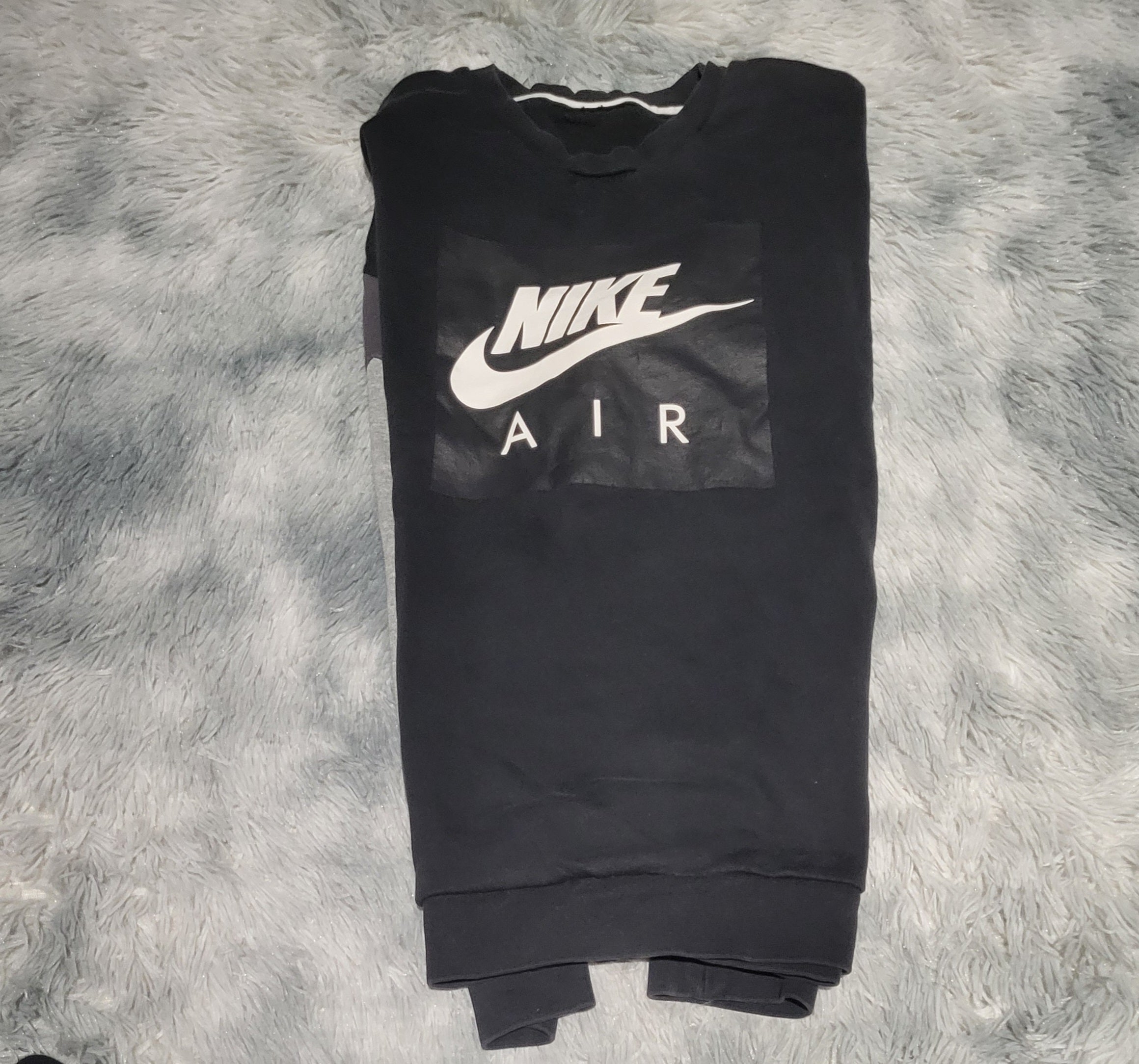 Sweat Nike Air Crewneck - Noir & Gris - Taille L - Zip Latéral Style