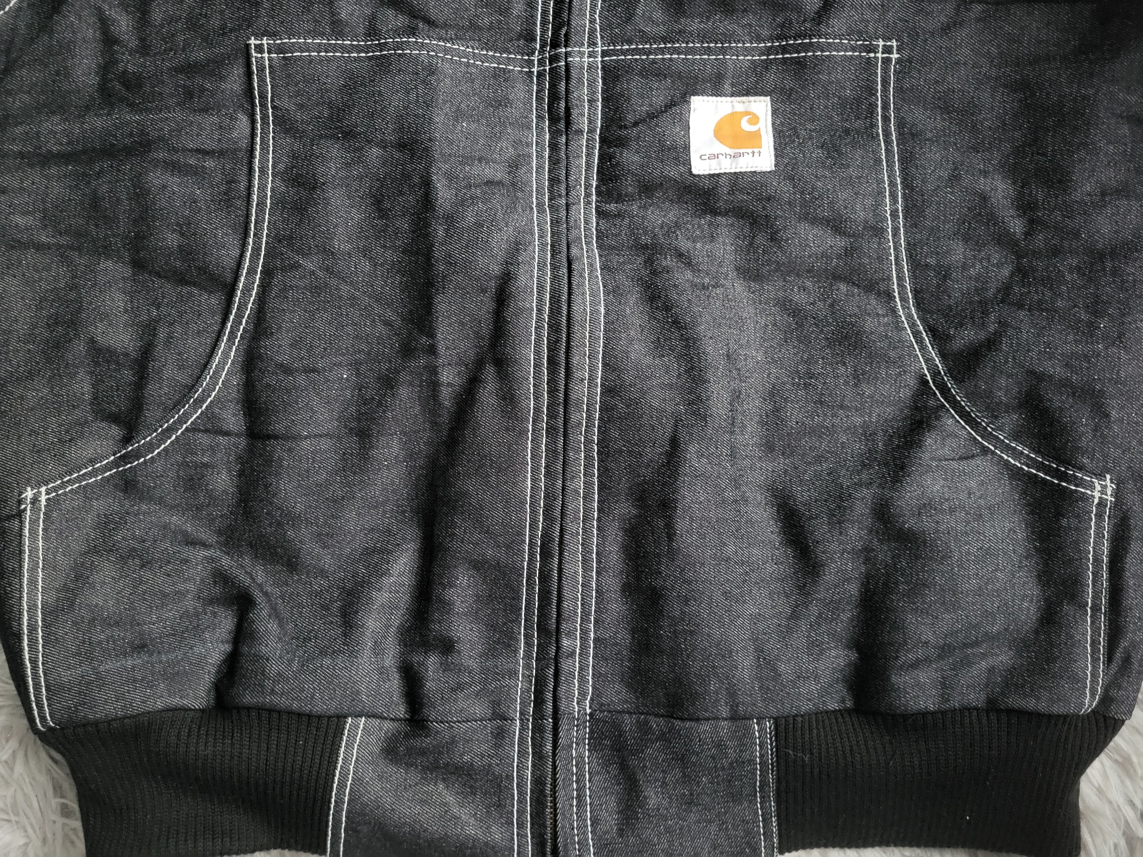 Veste Carhartt Active Jacket Denim Bleu Foncé Homme - Made in USA - Vintage - Taille L - Neuf