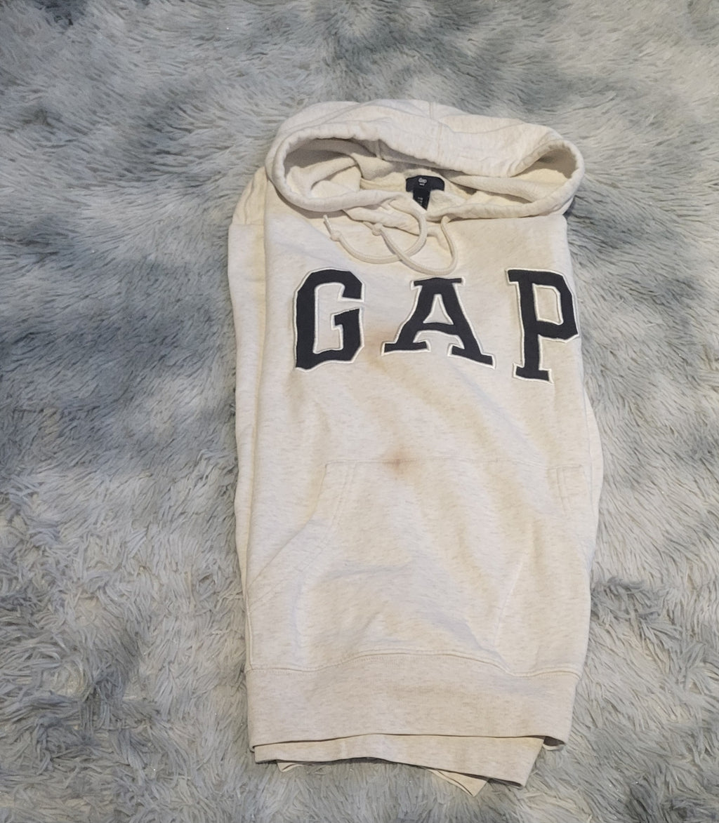 Sweat à Capuche Gap Classique – Blanc Cassé – Taille M – Logo Brodé – Unisexe