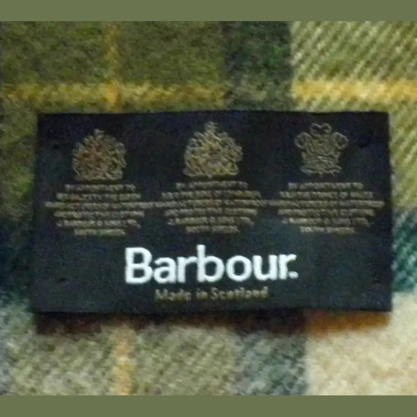 Écharpe Barbour Vintage Laine d'Agneau Écosse Carreaux Triple Warranty