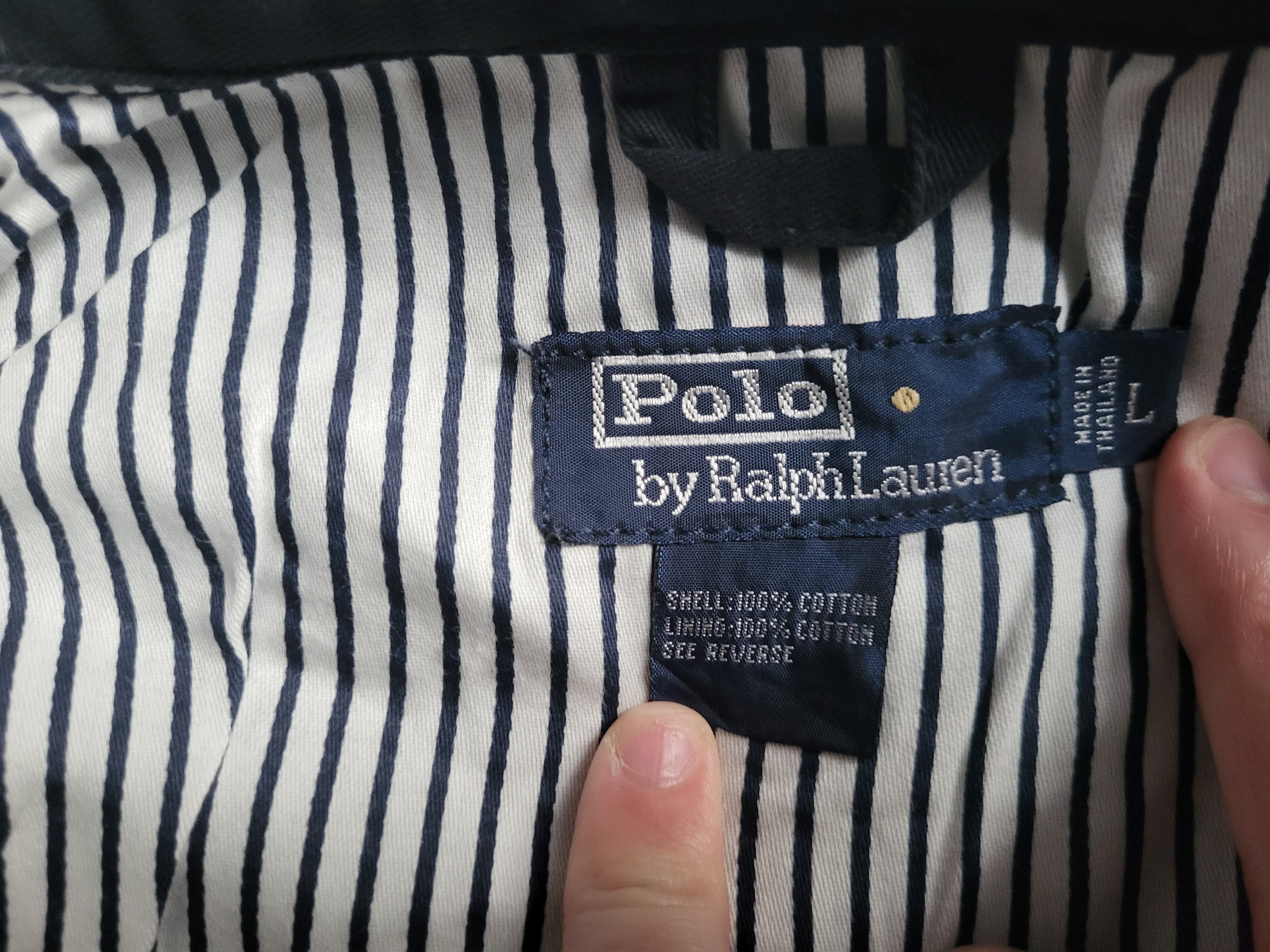 Veste Harrington Polo Ralph Lauren Homme - Bleu - Coton Premium - Taille L - Neuf