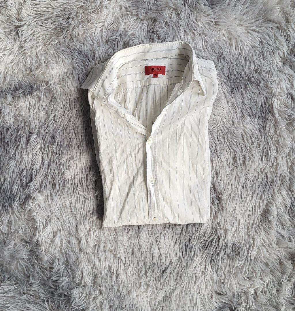 Chemise HUGO Hugo Boss Slim Fit - Rayures Bâtons Bleu/Gris - Taille XL