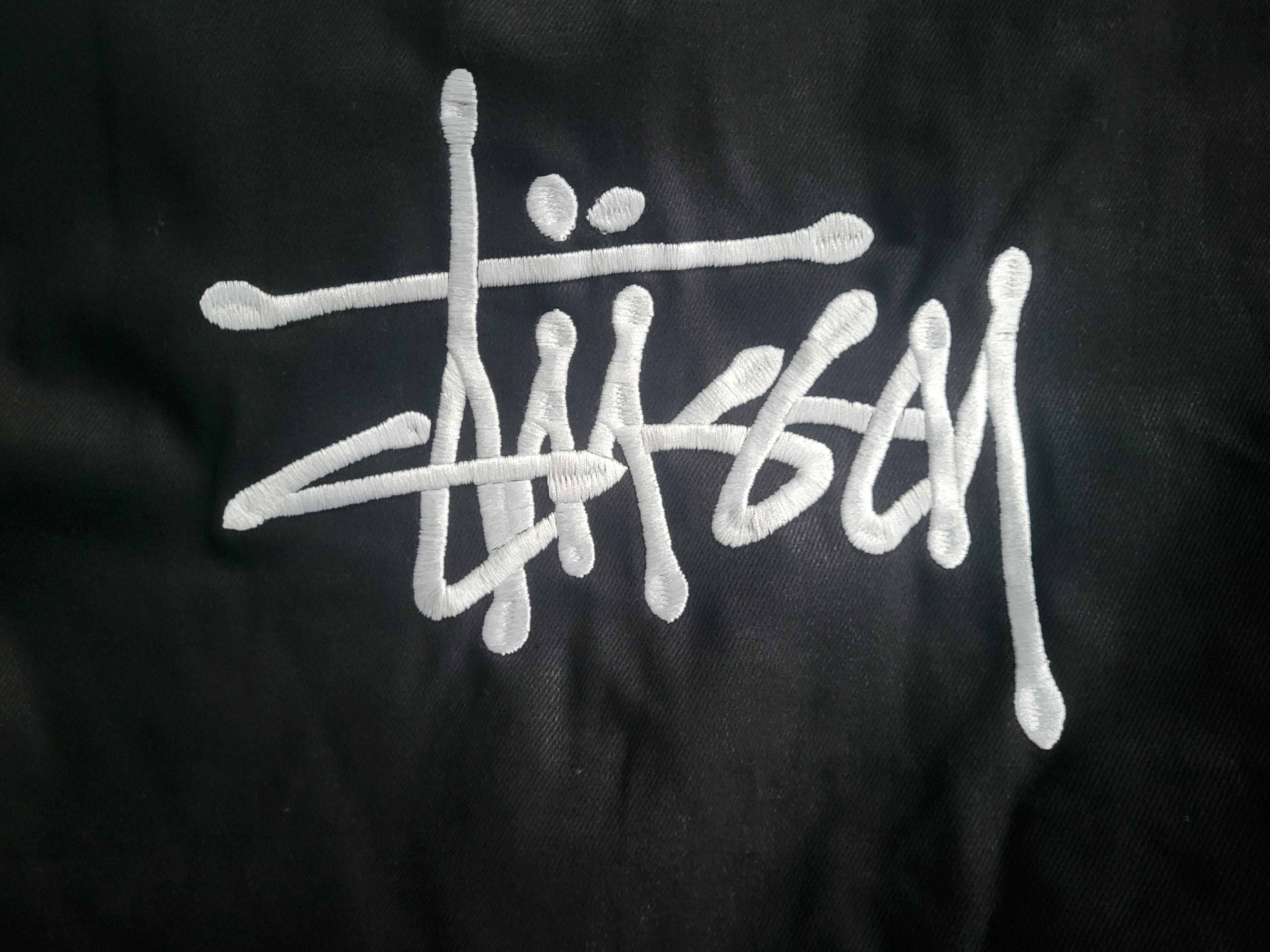 Veste Stüssy Canvas Noire Homme - Double Logo Brodé - Taille M - Neuf