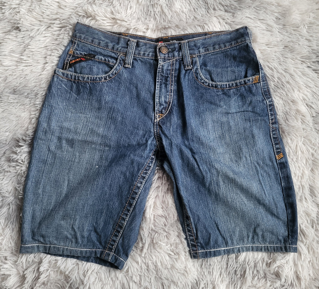 Short en jean Ariat Work FR M3 Loose – Résistant aux flammes – Taille 32 (M)