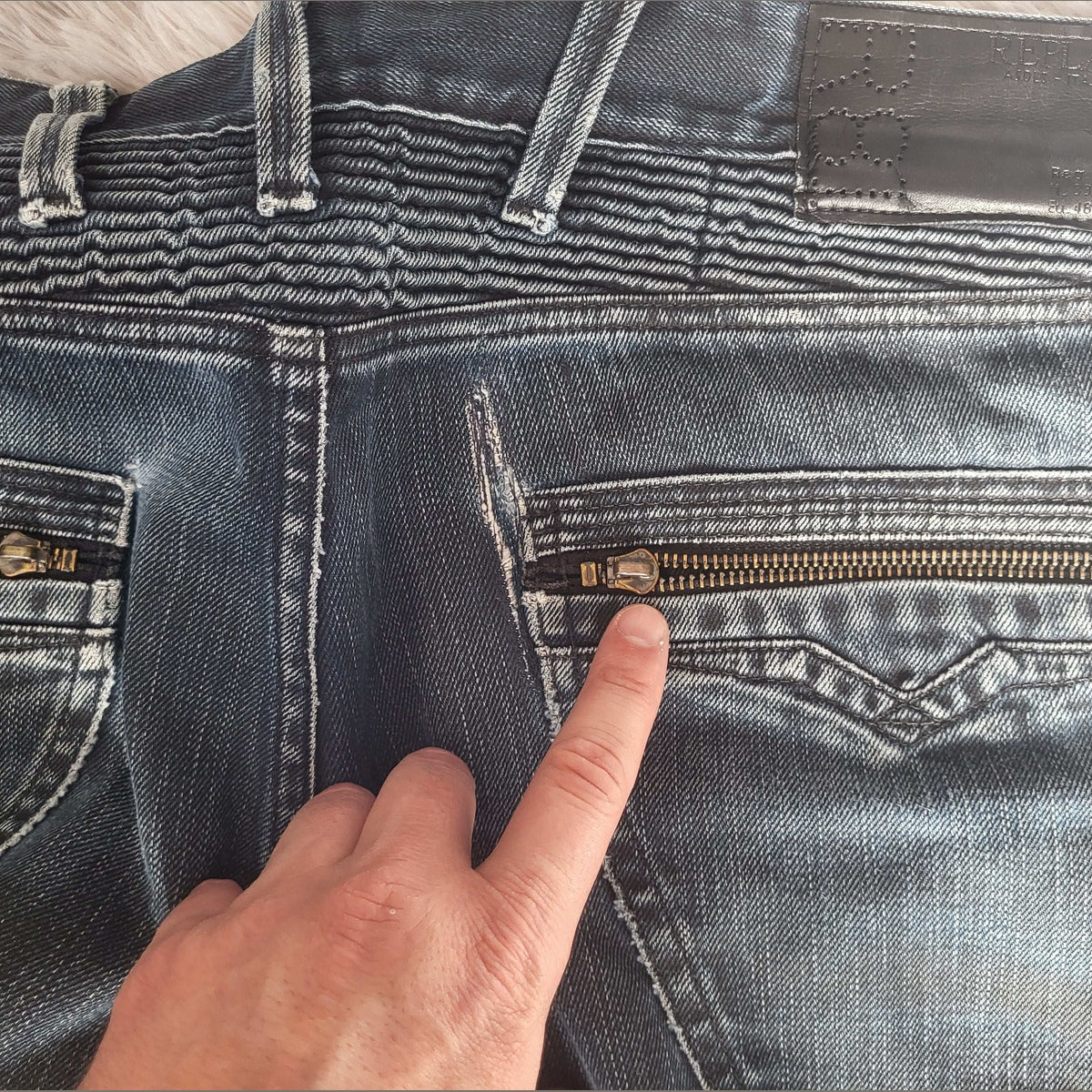 Jean Replay Jennon Bleu – Coupe Regular Slim – Denim Patiné - W34 L34