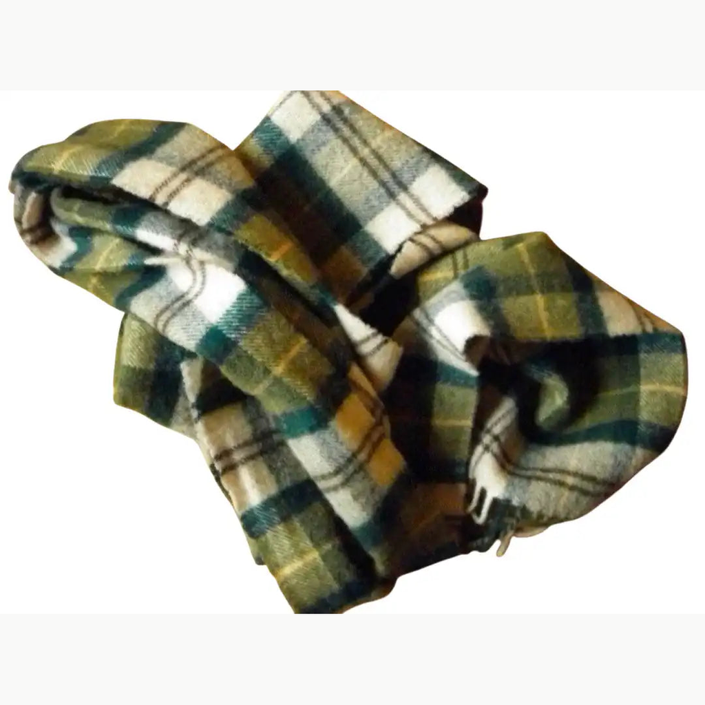 Écharpe Barbour Vintage Laine d'Agneau Écosse Carreaux Triple Warranty