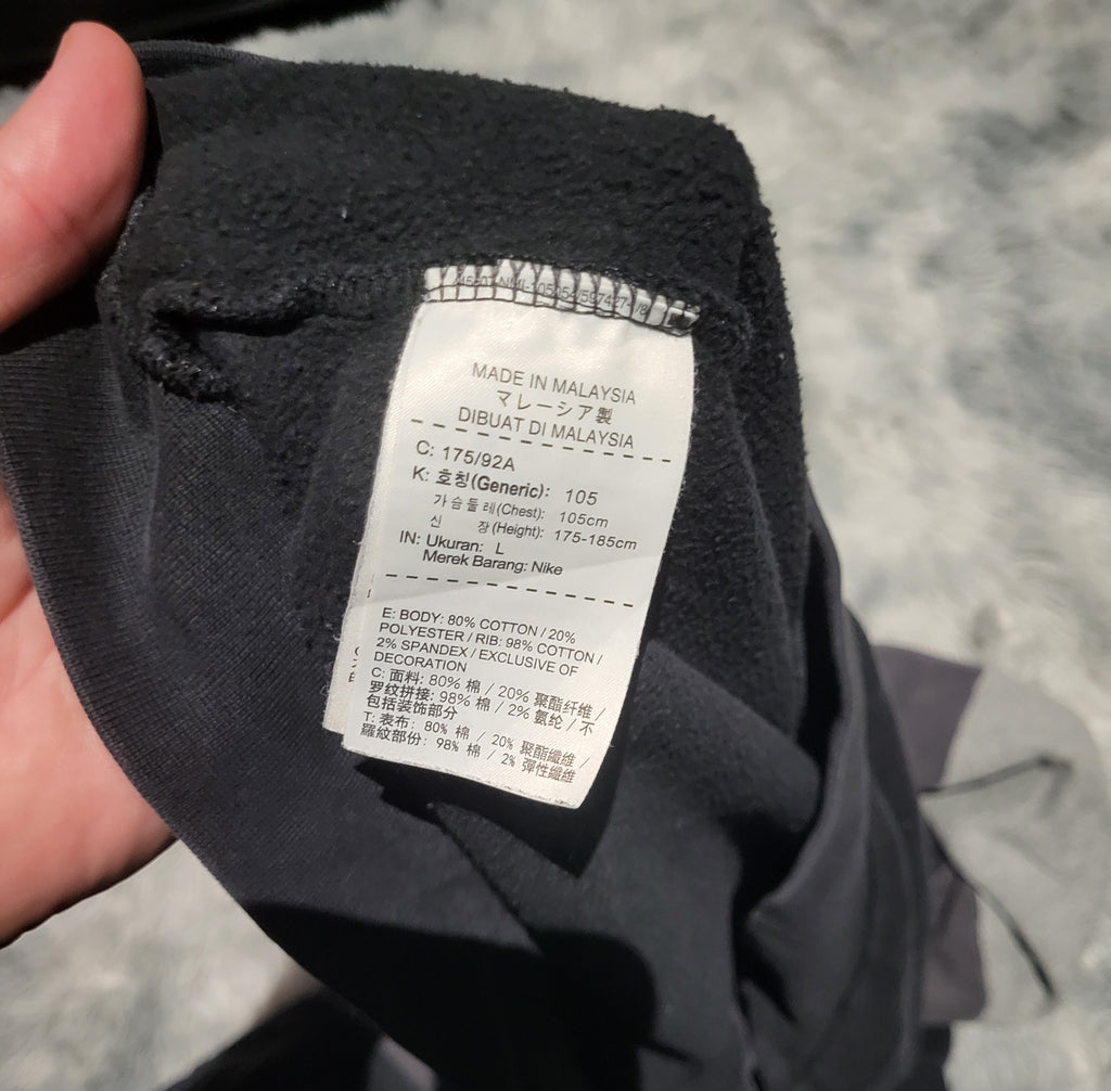 Sweat Nike Air Crewneck - Noir & Gris - Taille L - Zip Latéral Style