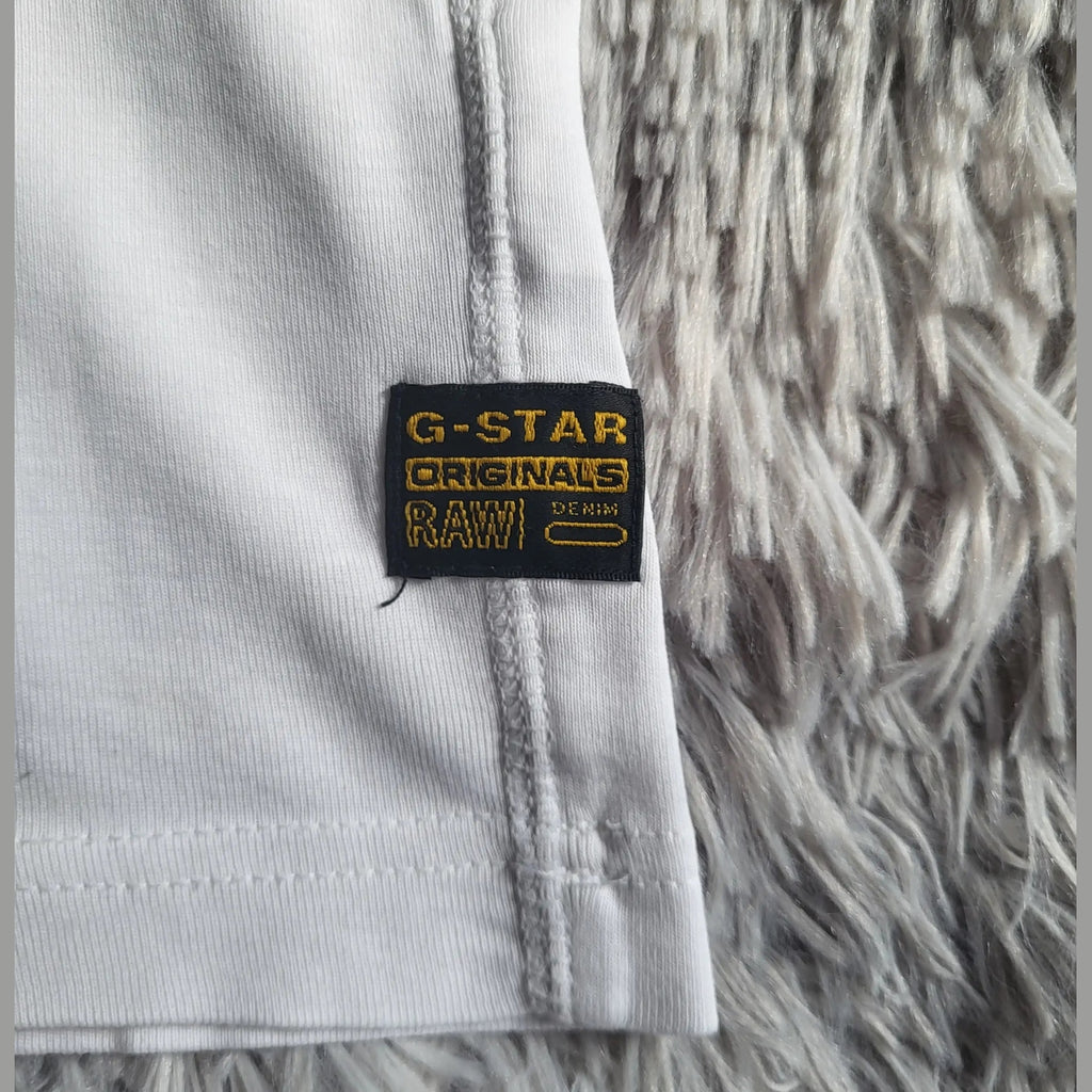 T-shirt G-Star RAW GS3301 Graphic – Blanc – Slim Fit – Taille L