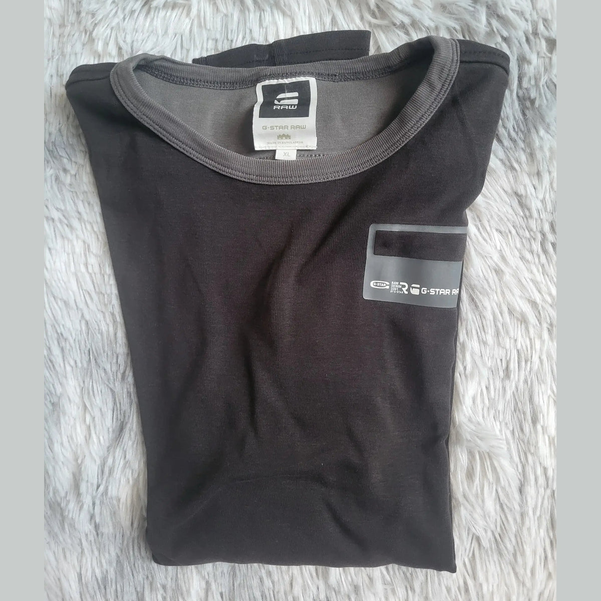 T-shirt noir G-Star Raw taille XL, logo visible sur la poitrine, Fripes Sélect