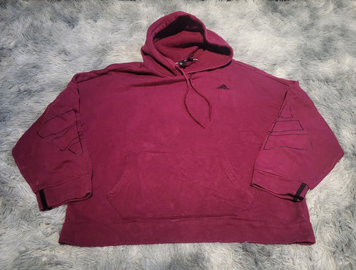 Hoodie Adidas Future Icons Bordeaux – Coupe Oversize – Taille S
