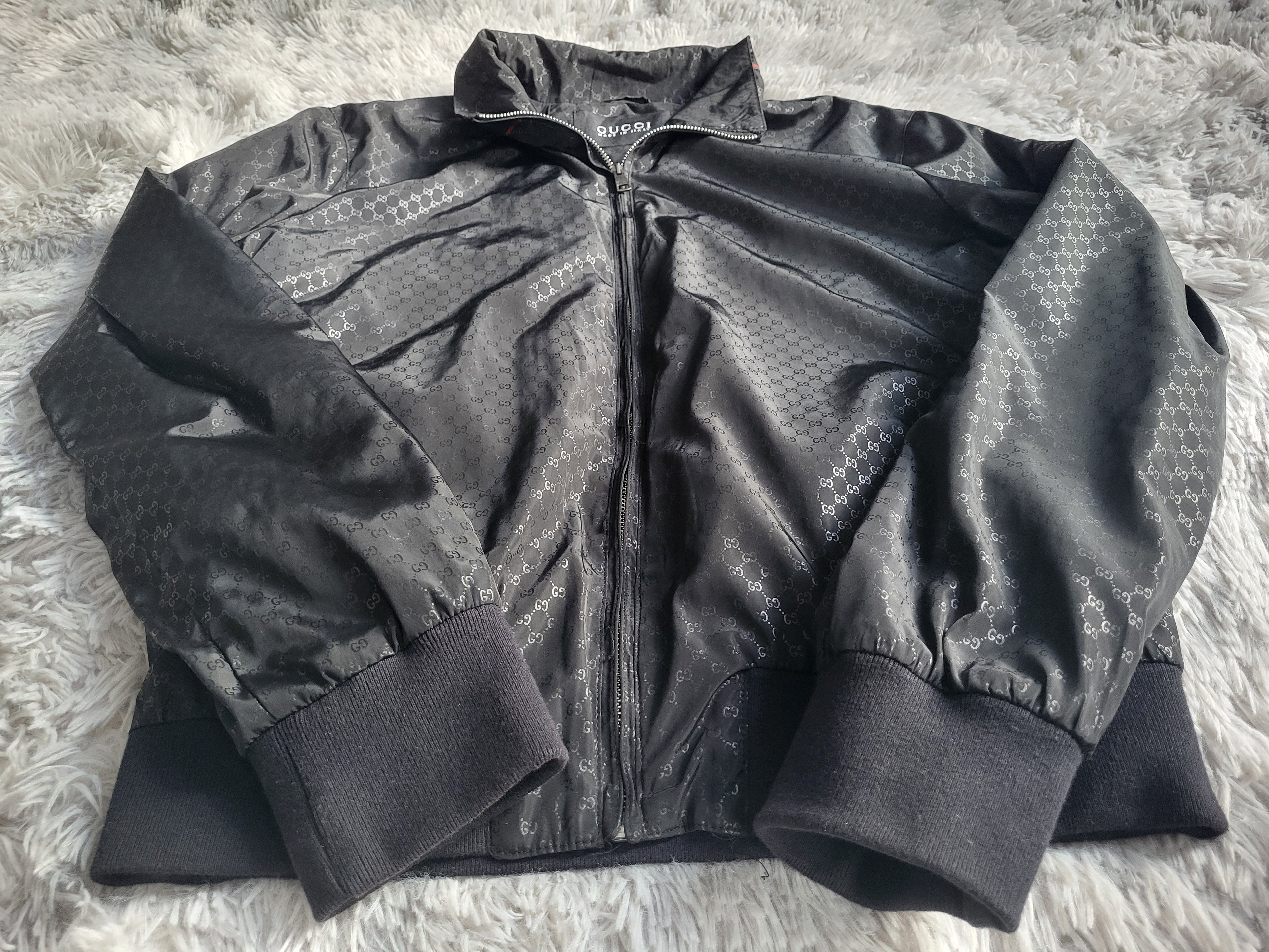 Blouson Bomber Gucci Jacquard Monogramme GG – Collection 2012 – Taille XXL – État Exceptionnel