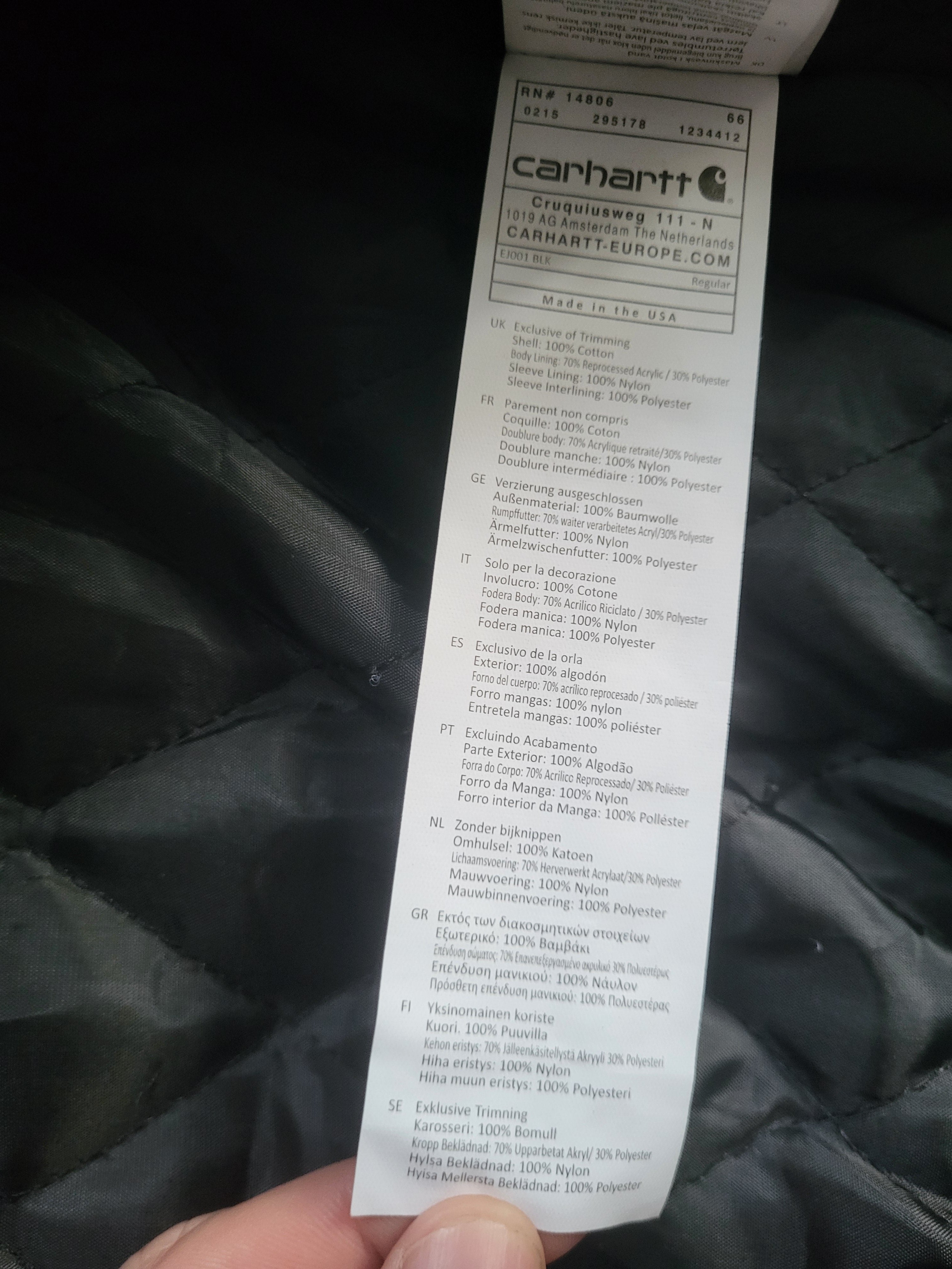 Veste Carhartt Active Jacket Rework Homme - NY Yankees Edition - Taille M - Pièce Neuve - Made in USA !