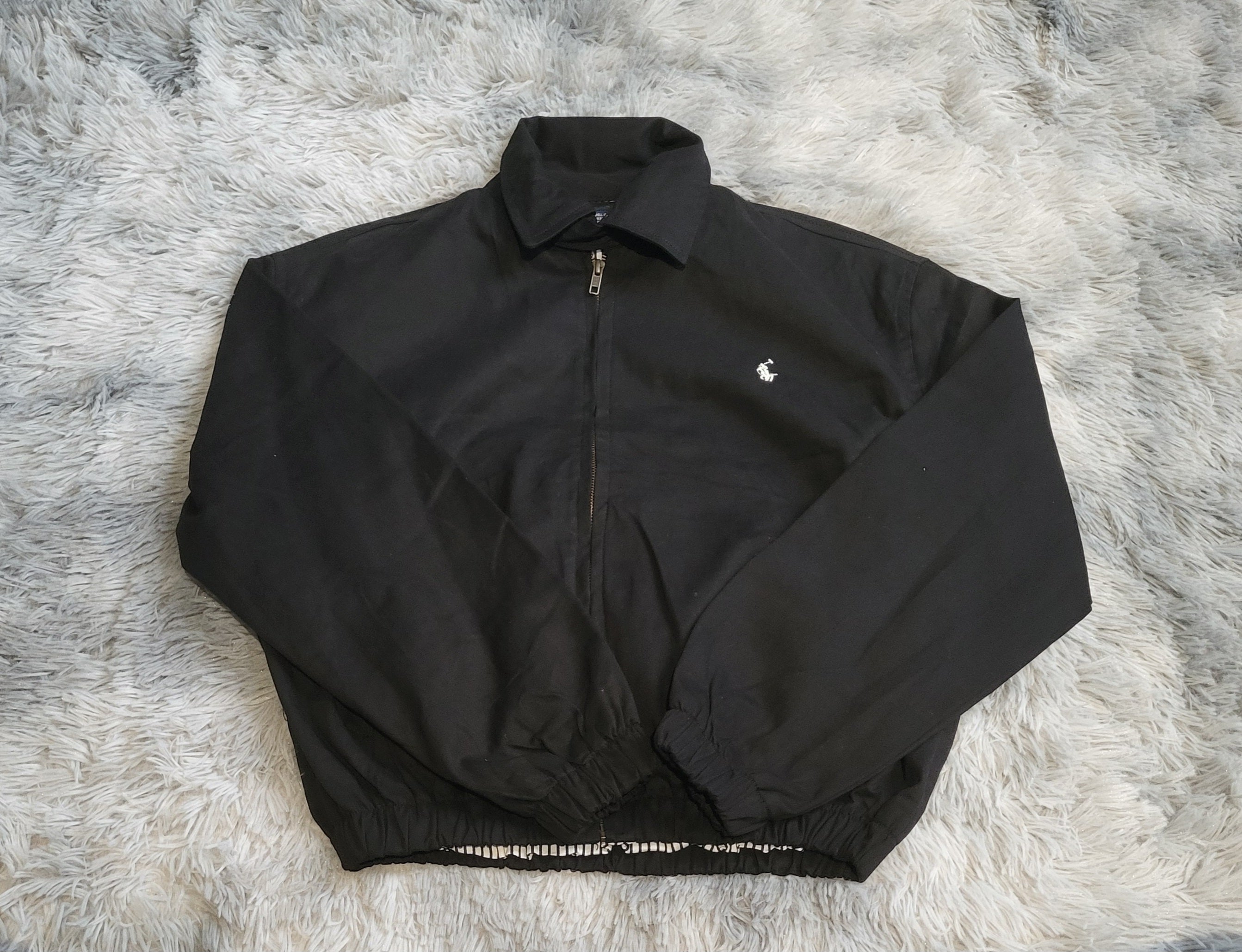 Veste Harrington Polo Ralph Lauren Homme - Noir - Coton Premium - Taille S - Neuf