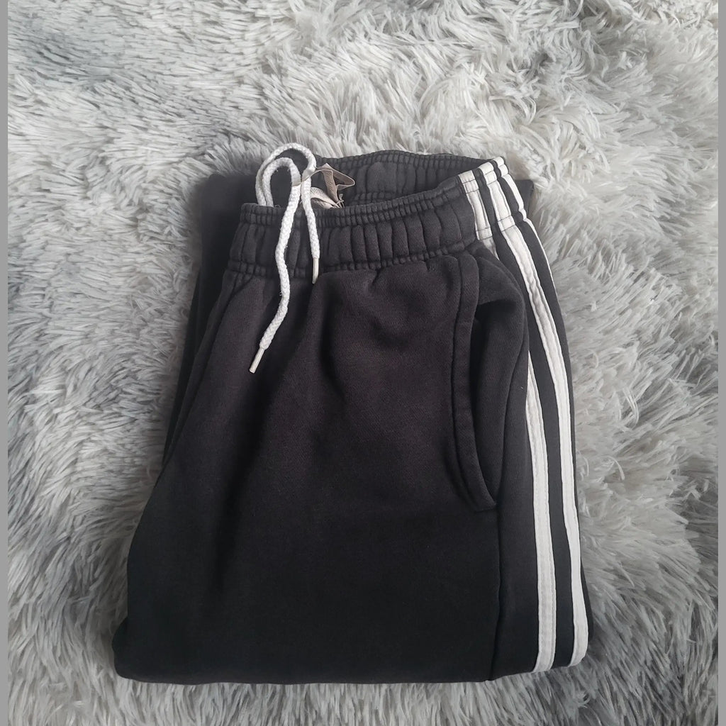 Pantalon de jogging noir à bandes blanches, taille M, marque non visible, Fripes Sélect