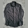 Chemise Antony Morato Military Slim Noir Studs - Taille 50 IT (L) - Boutonnage Caché & Stretch