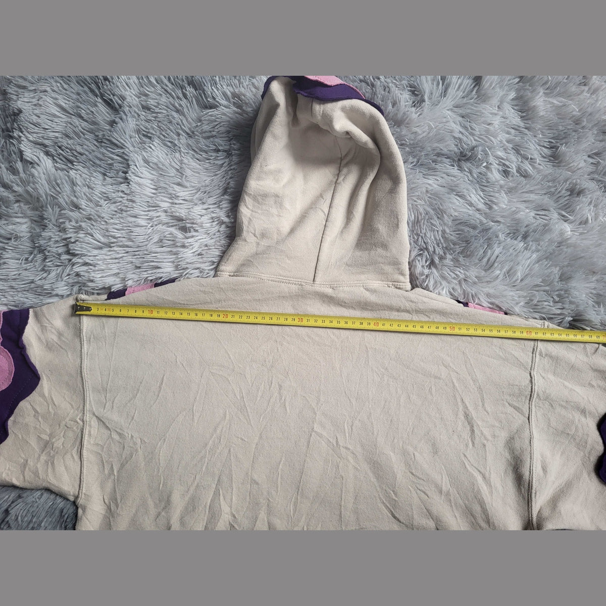 Sweat à capuche beige, taille XL, sans marque visible, Fripes Sélect