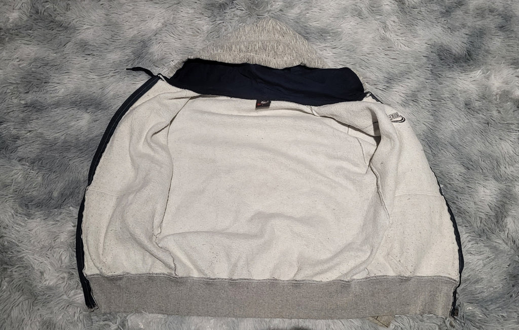 Sweat à capuche Nike Full-Zip - Gris Chiné & Noir - Taille L