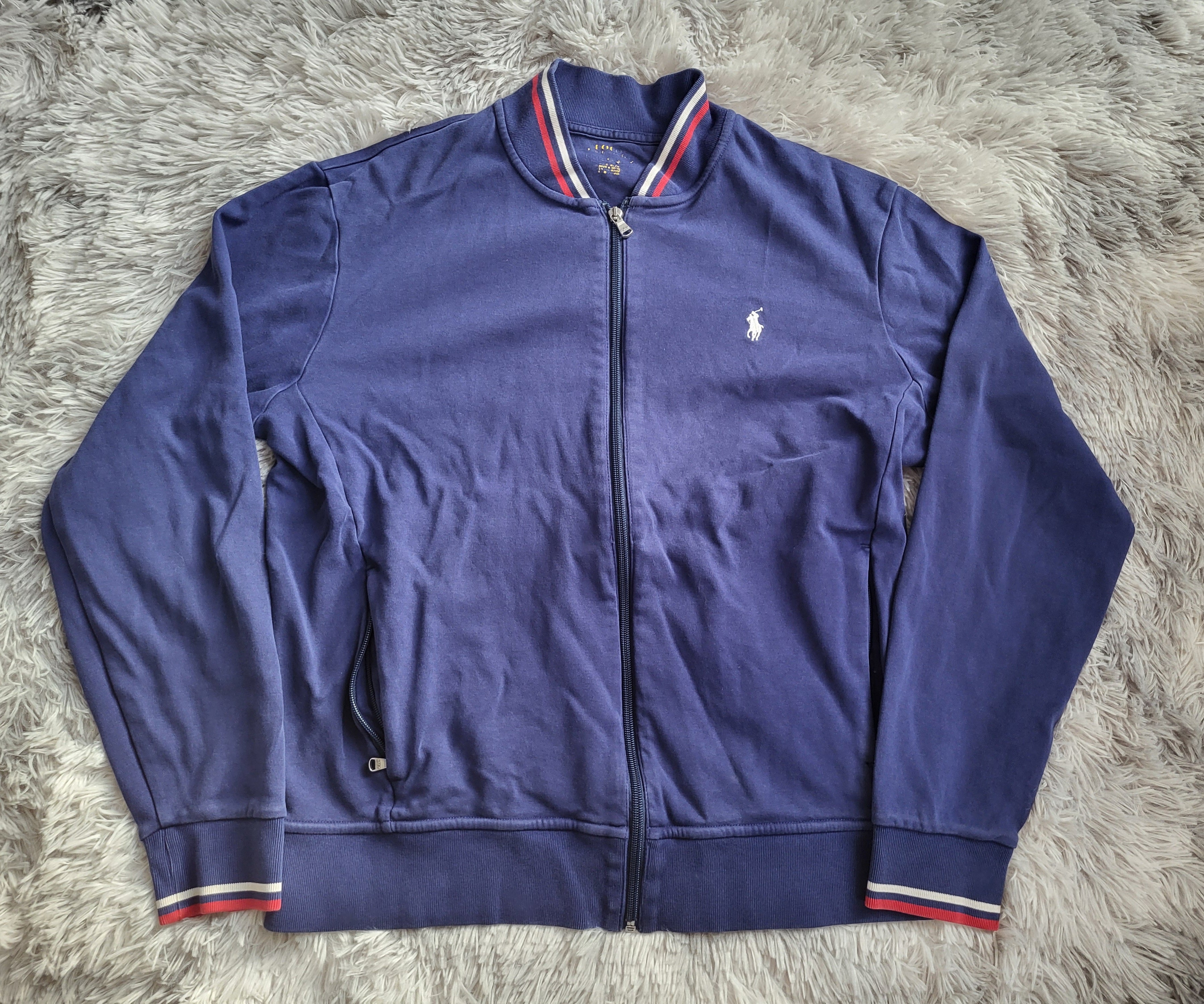Veste Zippée POLO RALPH LAUREN Vintage - Bomber Bleu Marine XL